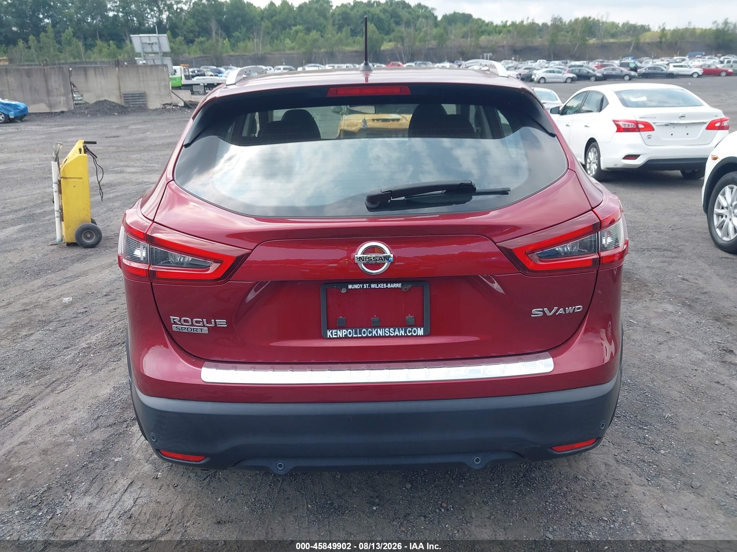 2021 Nissan Rogue Sport Sv Awd Xtronic Cvt Burgundy vin: JN1BJ1BW7MW442941