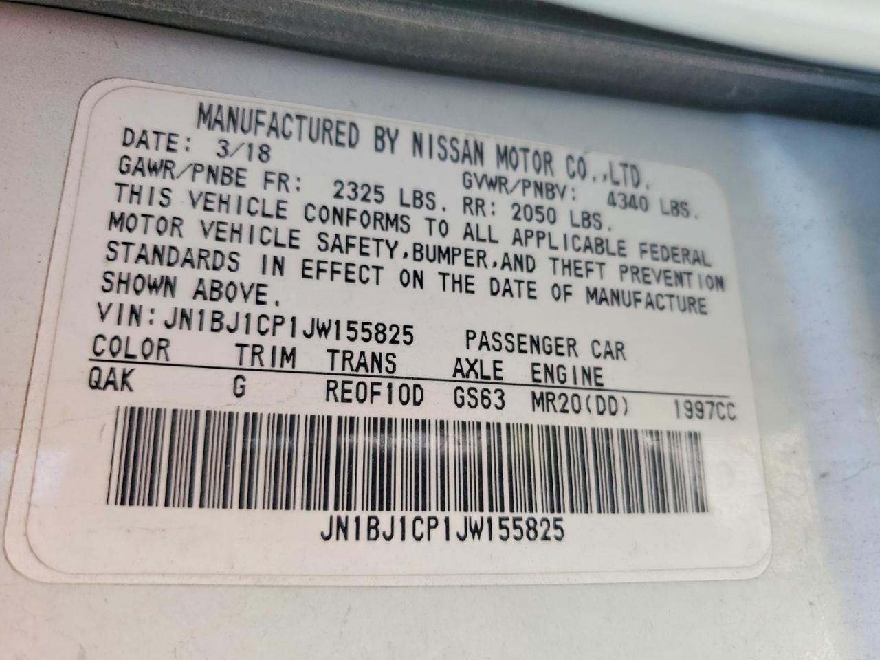 2018 Nissan Rogue Sport S White vin: JN1BJ1CP1JW155825