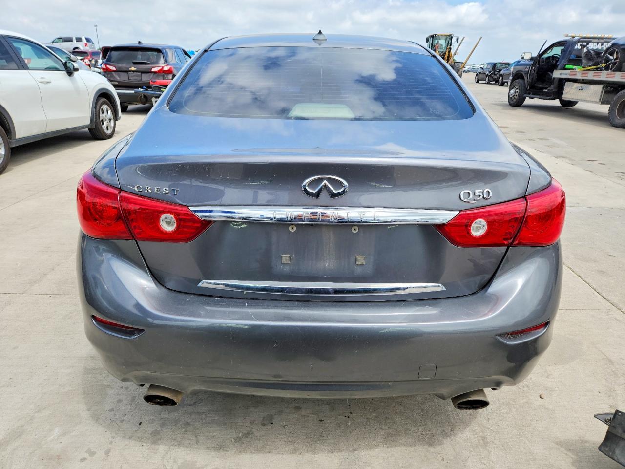 2014 Infiniti Q50 Base Gray vin: JN1BV7AP0EM672772