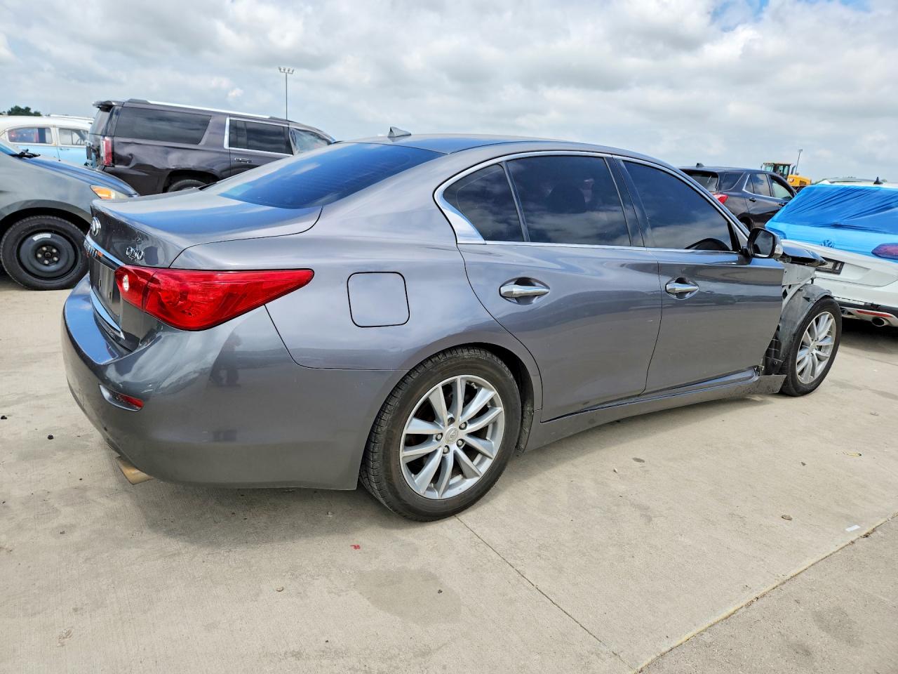 2014 Infiniti Q50 Base Gray vin: JN1BV7AP0EM672772