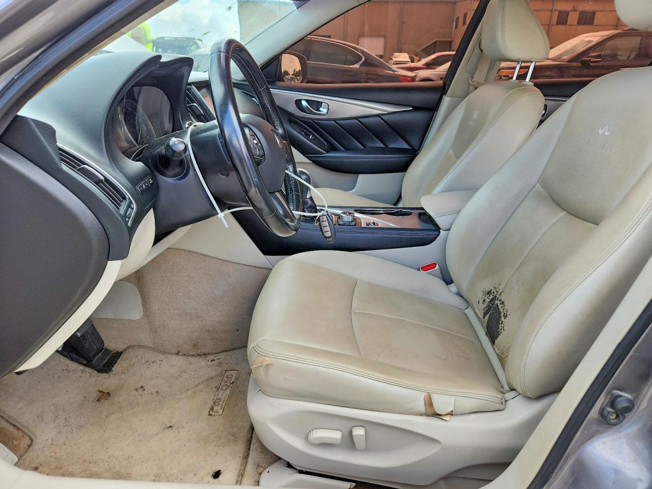 2014 Infiniti Q50 Base Gray vin: JN1BV7AP0EM672772
