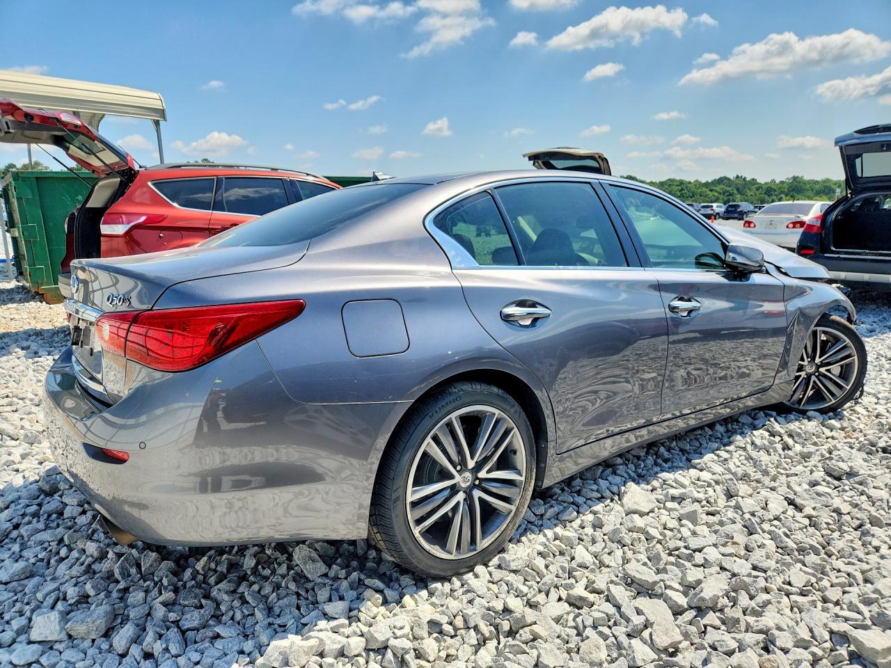 2014 Infiniti Q50 Base Gray vin: JN1BV7AP0EM673534