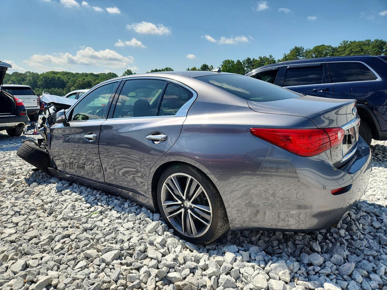 2014 Infiniti Q50 Base Gray vin: JN1BV7AP0EM673534