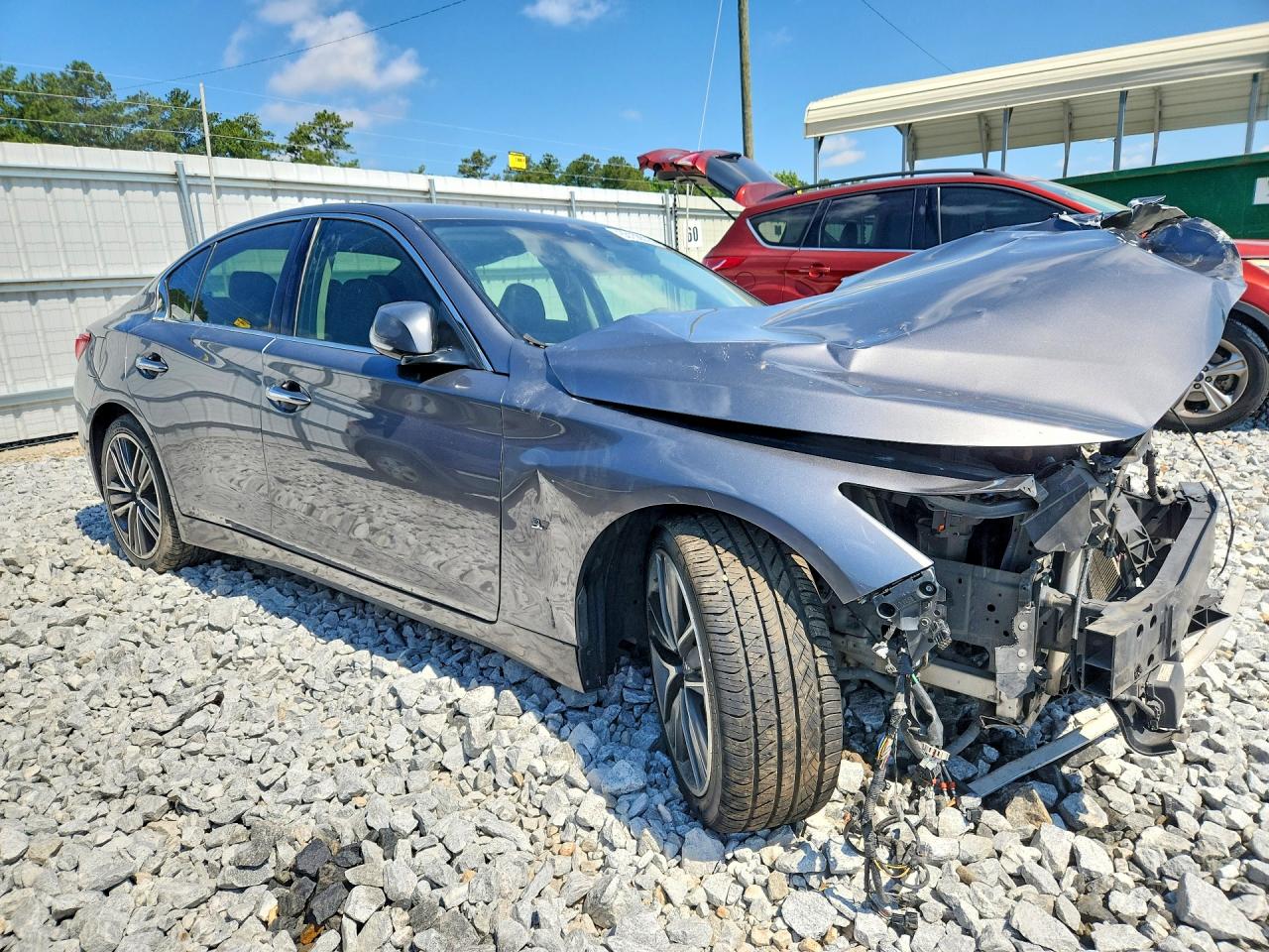 2014 Infiniti Q50 Base Gray vin: JN1BV7AP0EM673534