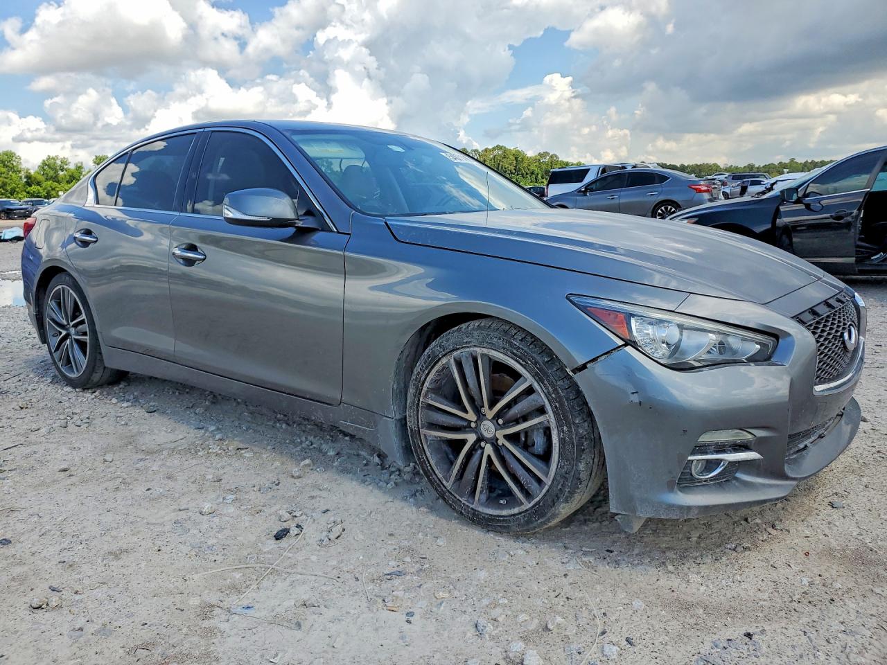 2014 Infiniti Q50 Gray vin: JN1BV7AP0EM681617