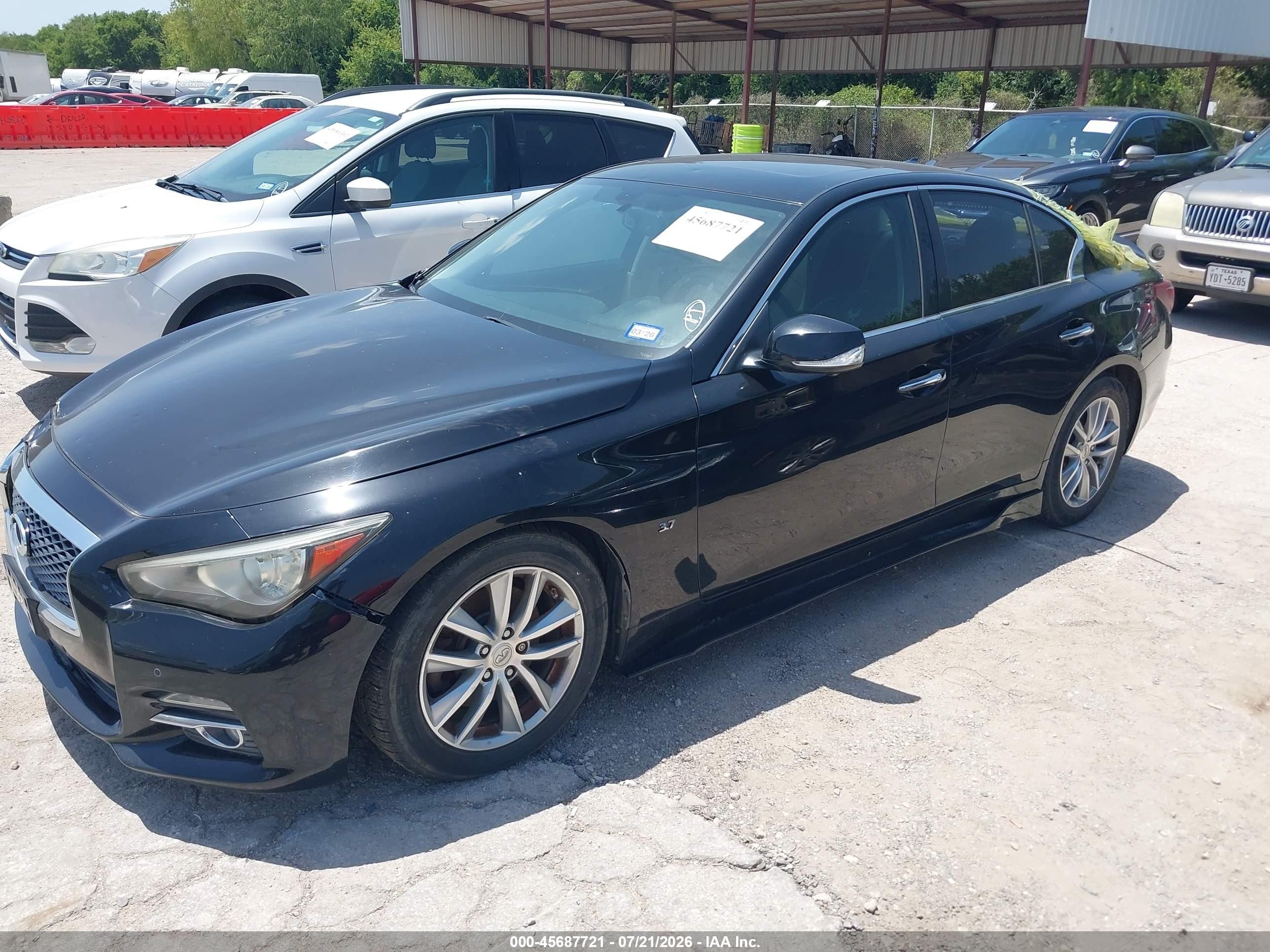 2014 Infiniti Q50 Premium Черный vin: JN1BV7AP0EM683691