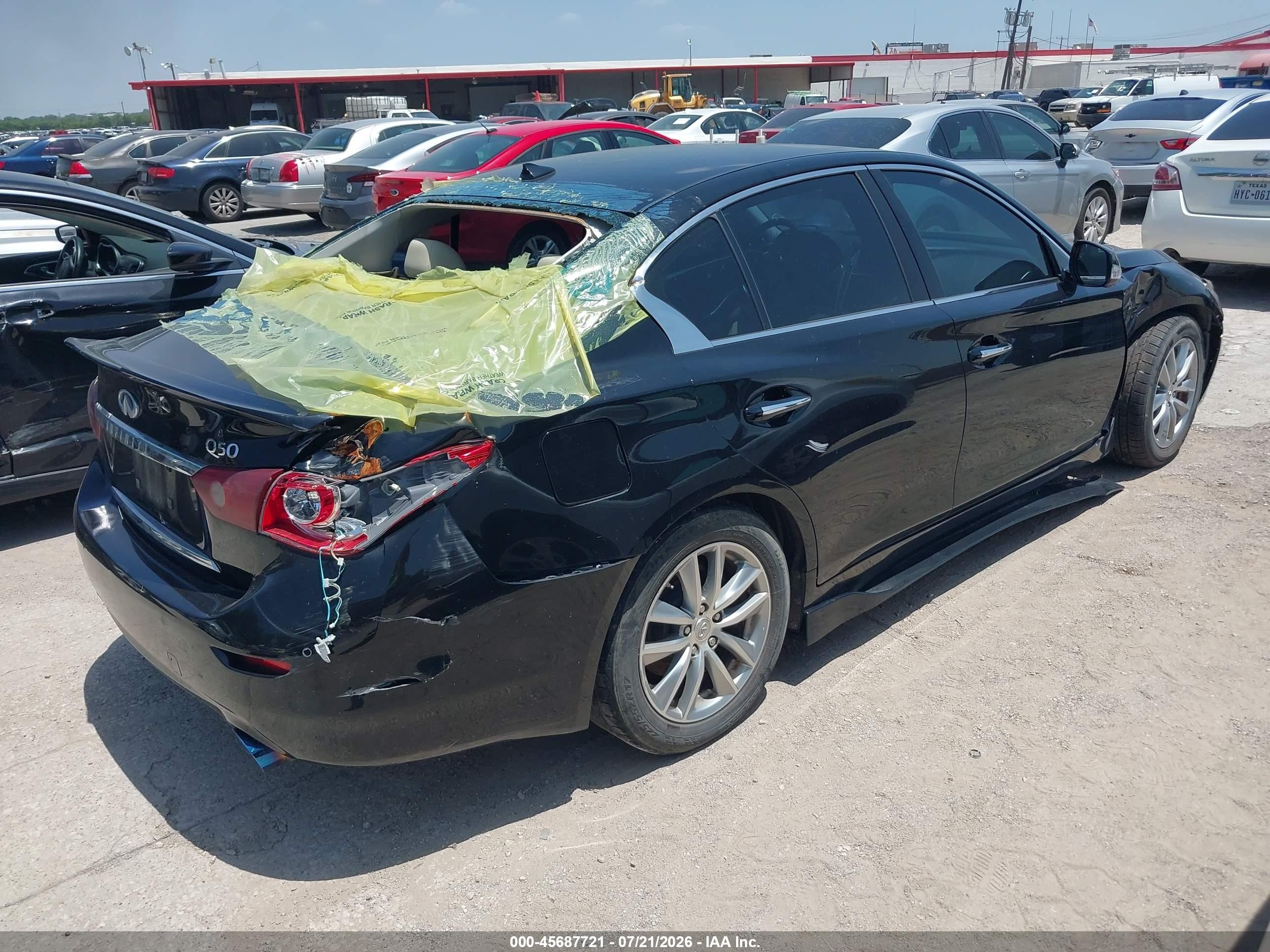 2014 Infiniti Q50 Premium Черный vin: JN1BV7AP0EM683691