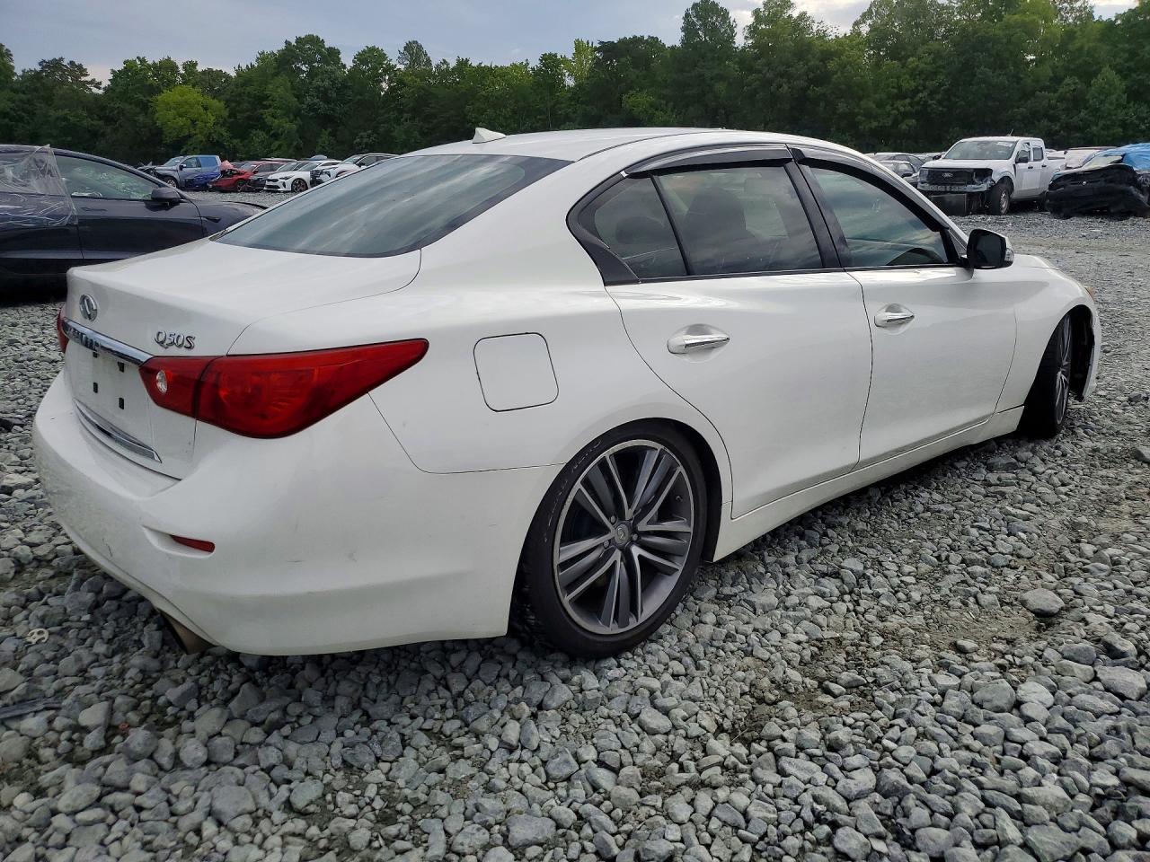 2014 Infiniti Q50 Sport White vin: JN1BV7AP0EM683934