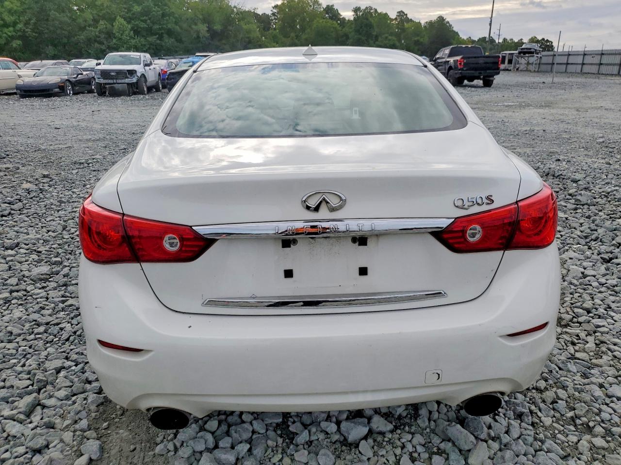 2014 Infiniti Q50 Sport White vin: JN1BV7AP0EM683934
