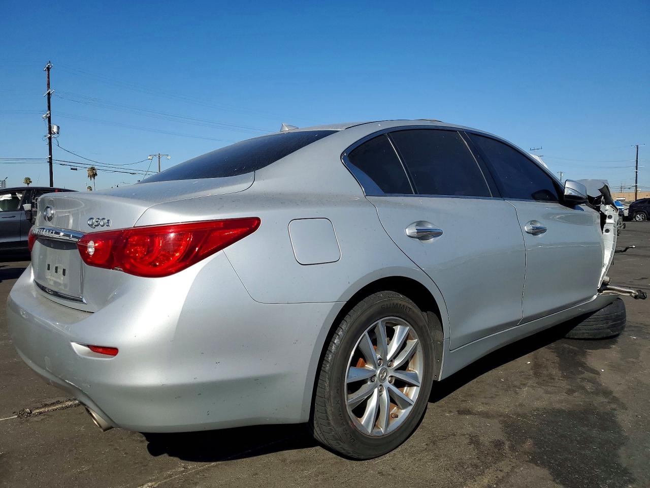 2015 Infiniti Q50 Base Silver vin: JN1BV7AP0FM333687