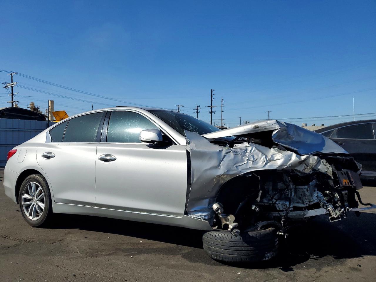 2015 Infiniti Q50 Base Silver vin: JN1BV7AP0FM333687