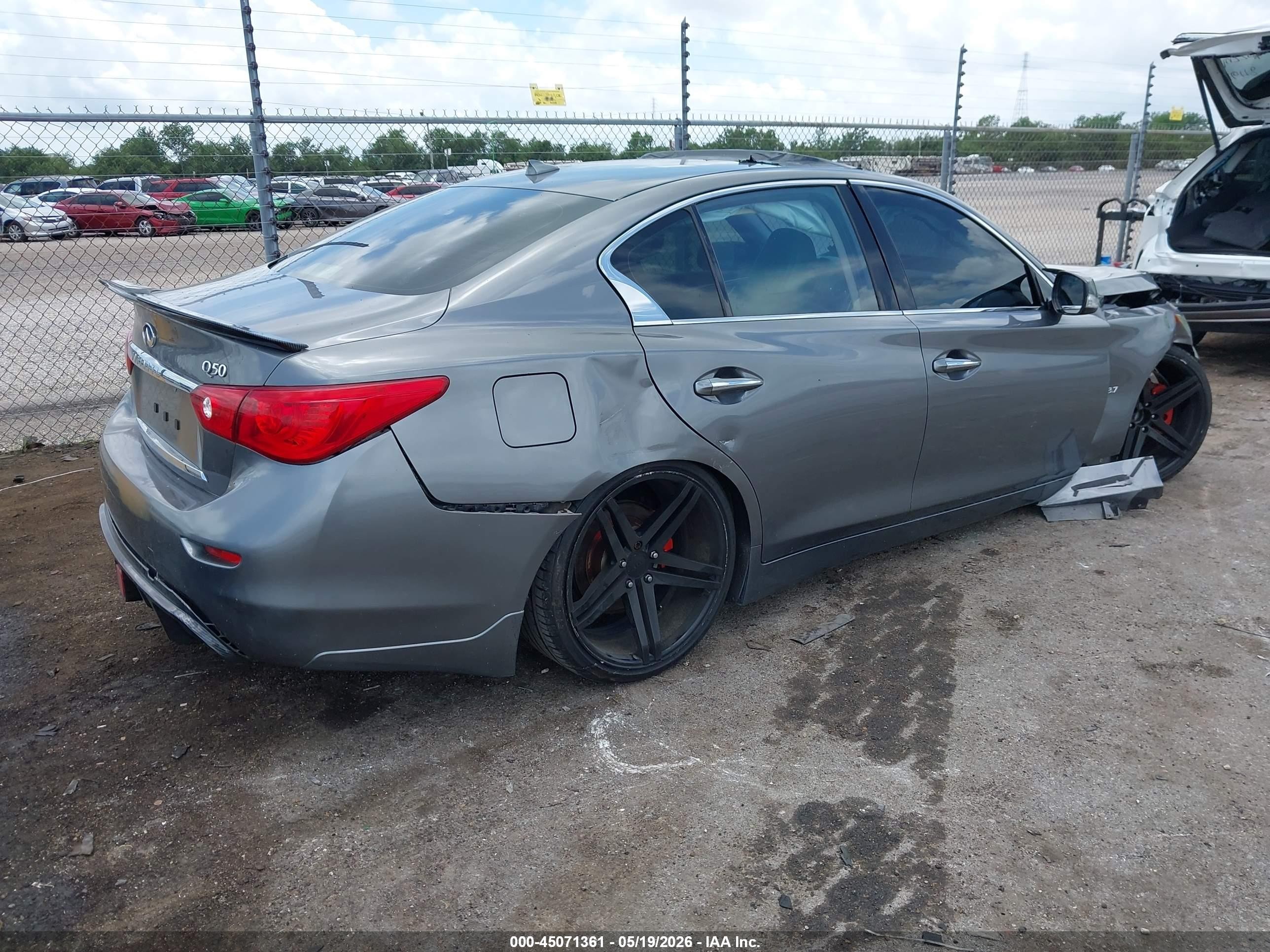 2015 Infiniti Q50 Premium Gray vin: JN1BV7AP0FM349100