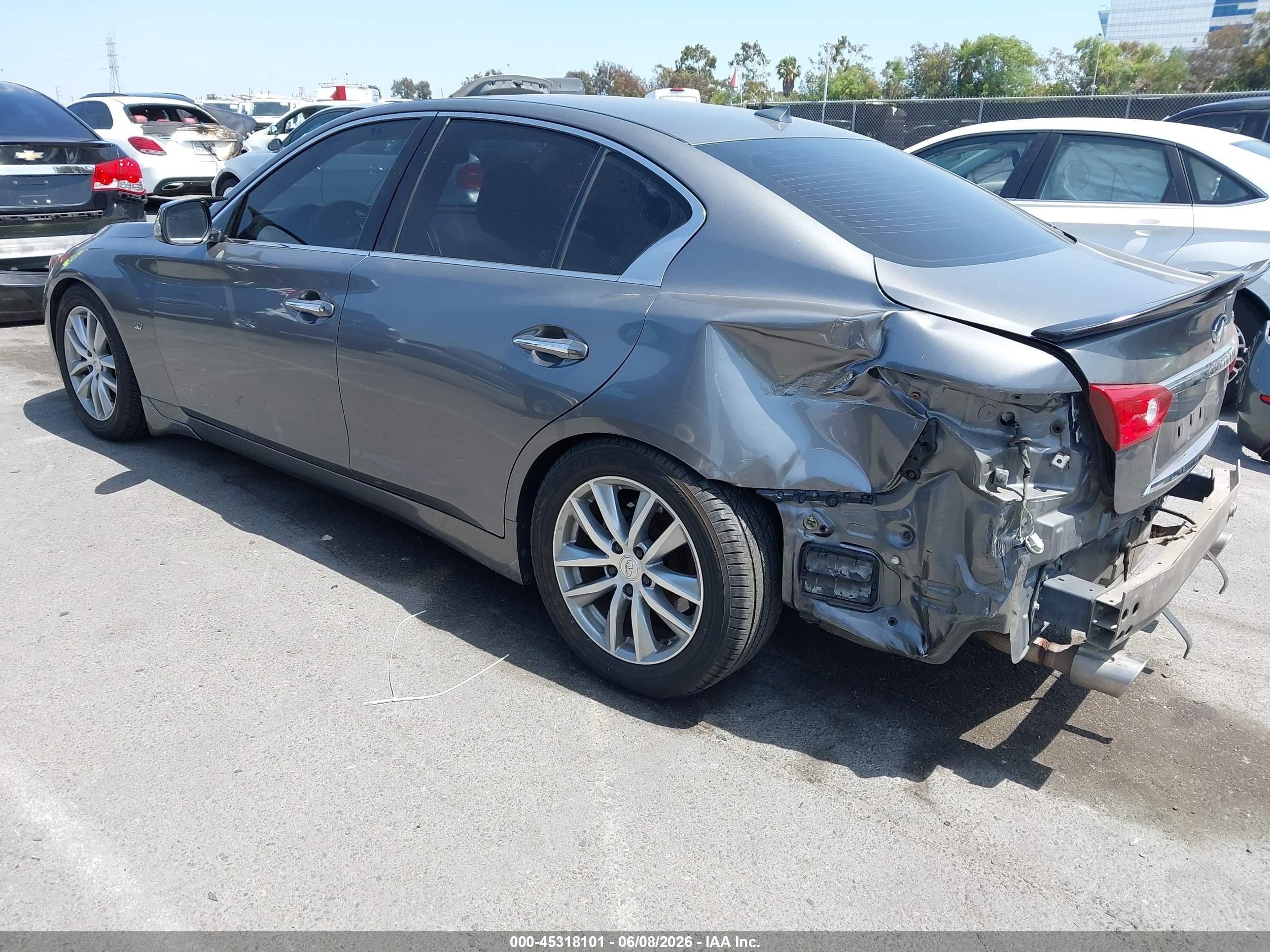 2015 Infiniti Q50 Premium Gray vin: JN1BV7AP0FM349260