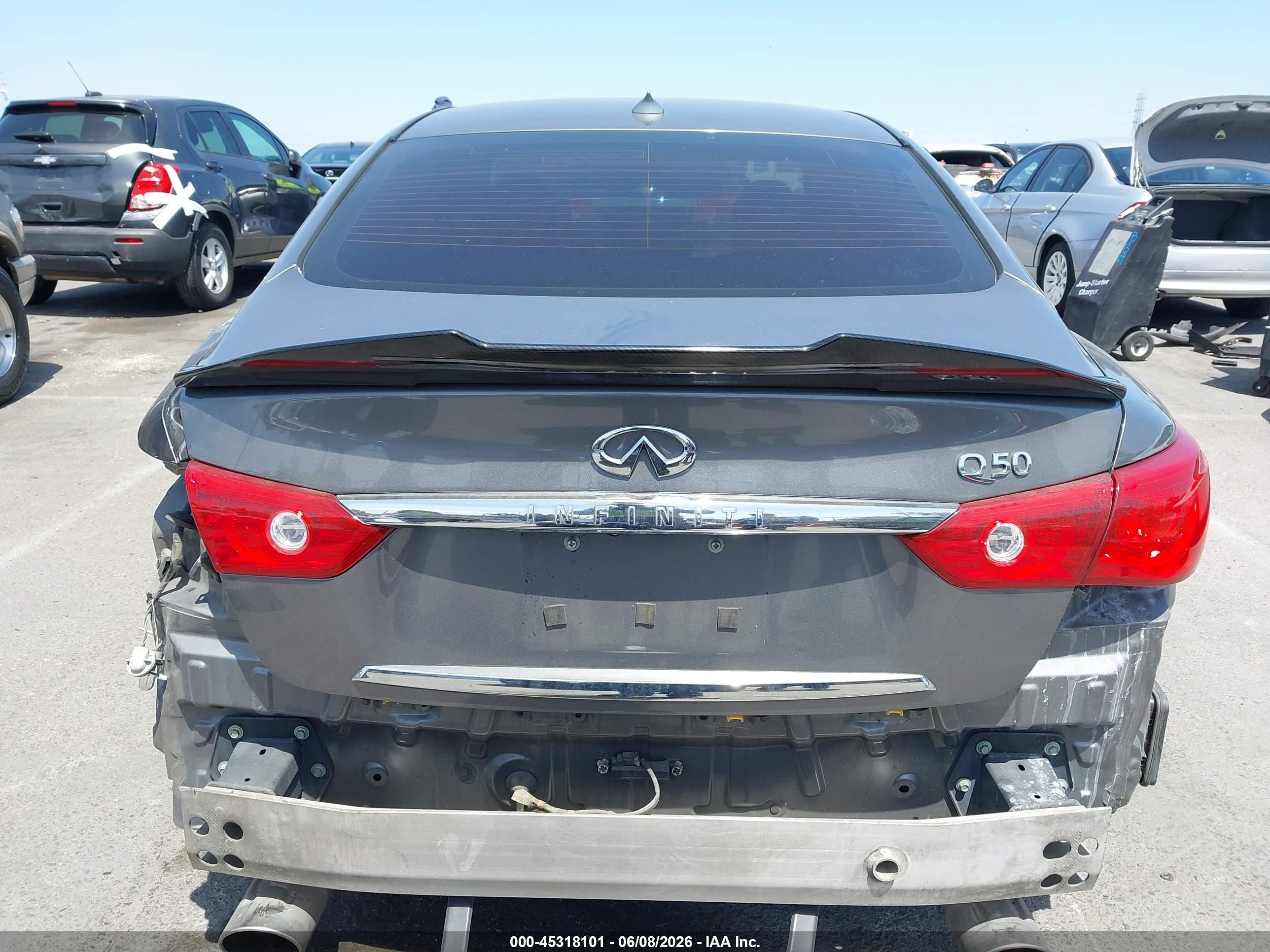 2015 Infiniti Q50 Premium Gray vin: JN1BV7AP0FM349260