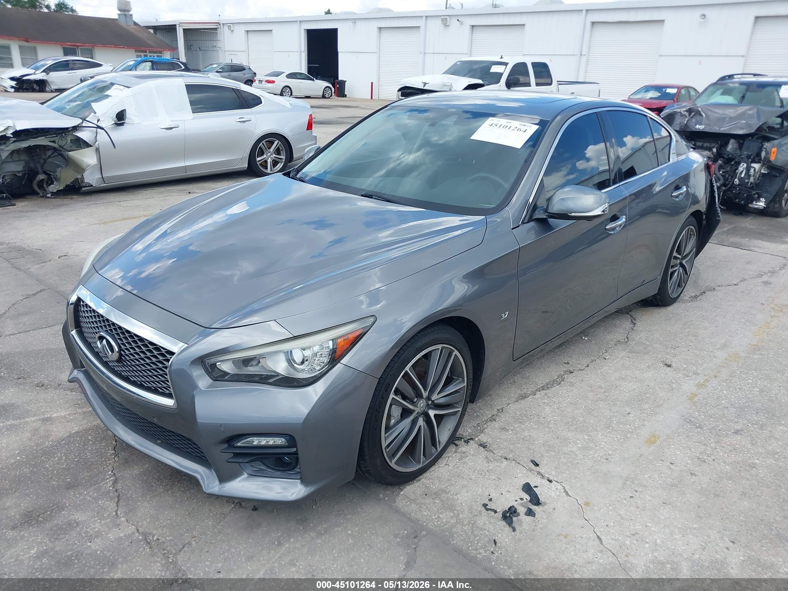 2015 Infiniti Q50 Sport Gray vin: JN1BV7AP0FM353065