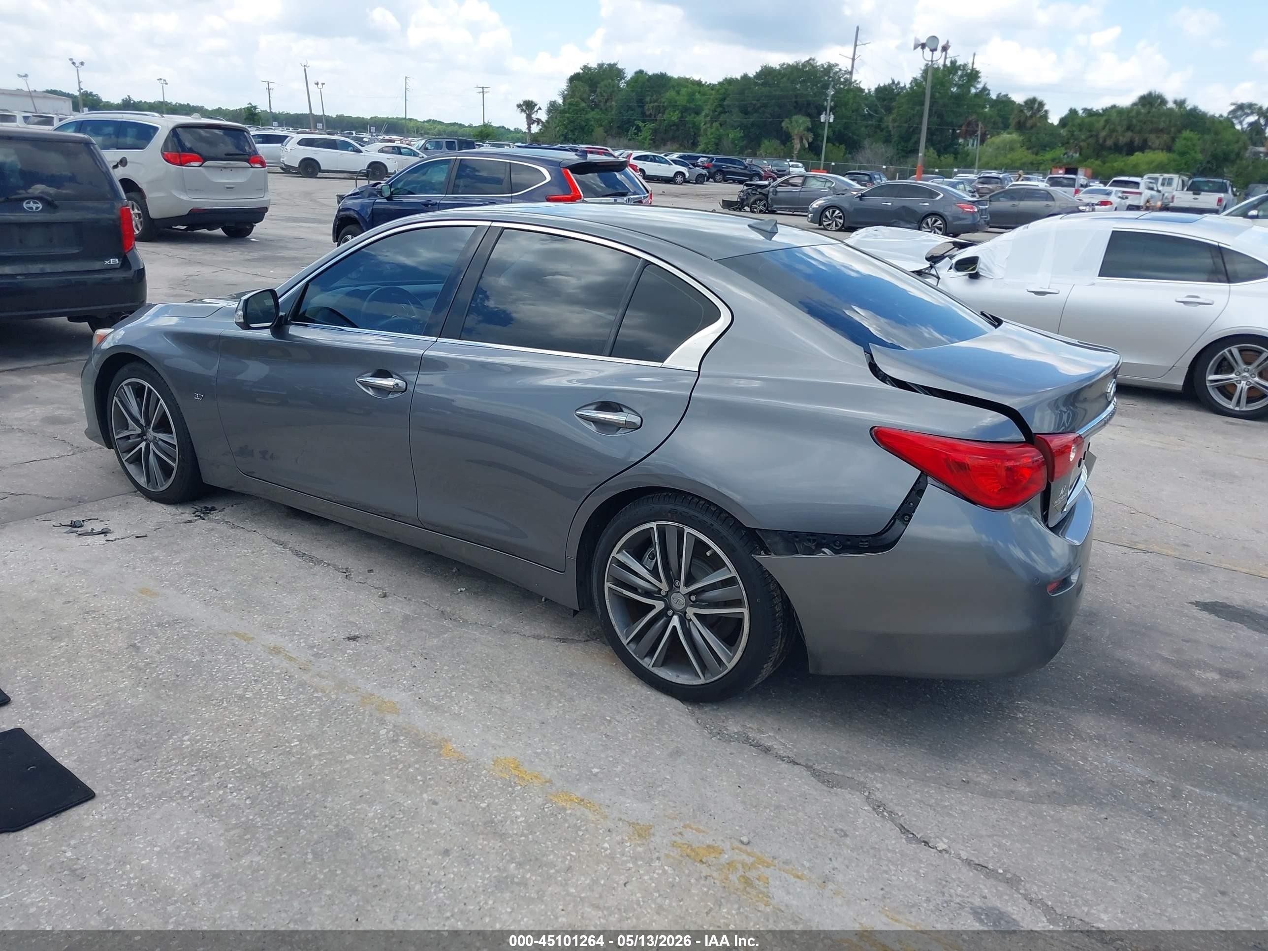 2015 Infiniti Q50 Sport Gray vin: JN1BV7AP0FM353065