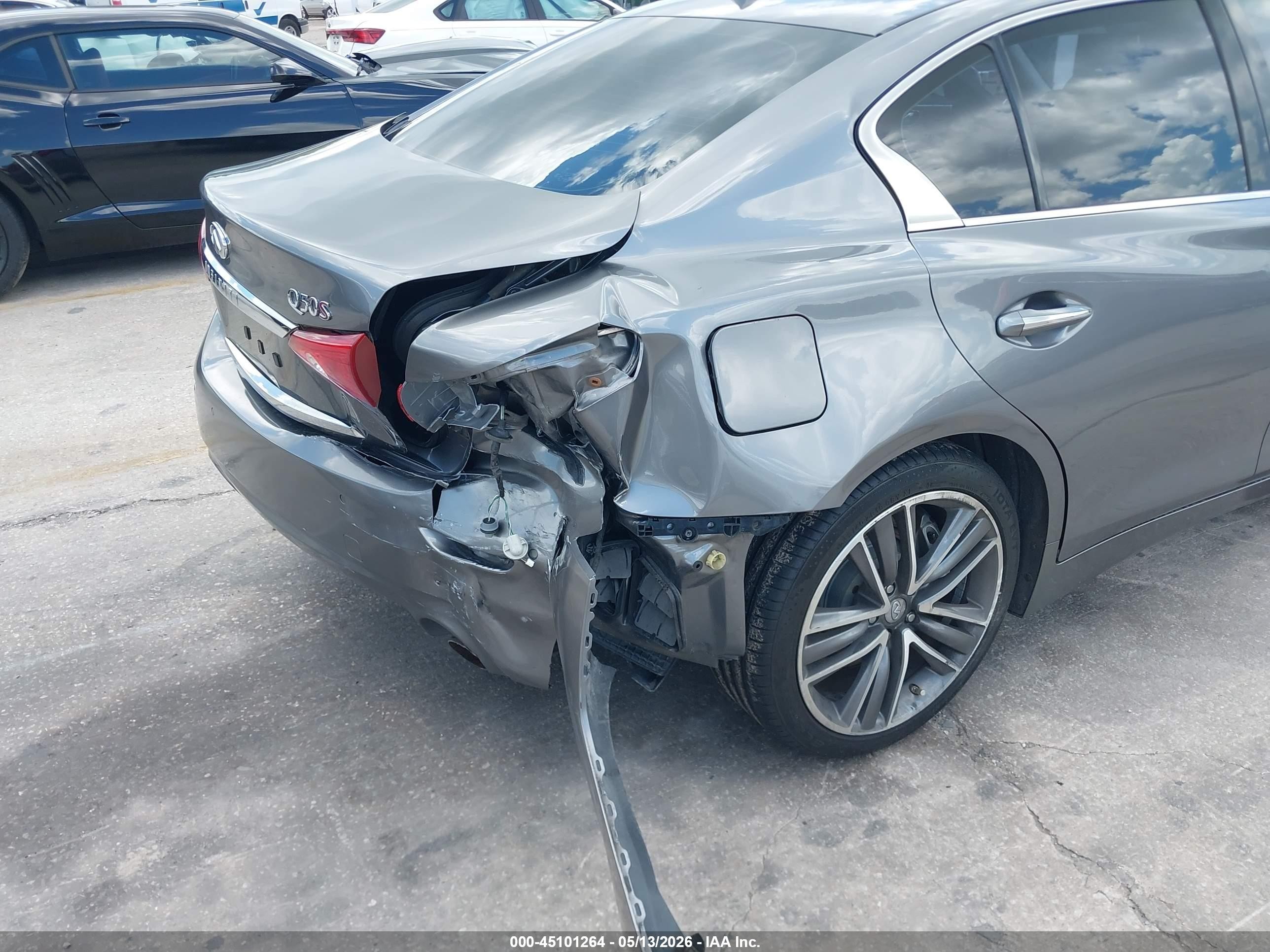 2015 Infiniti Q50 Sport Gray vin: JN1BV7AP0FM353065