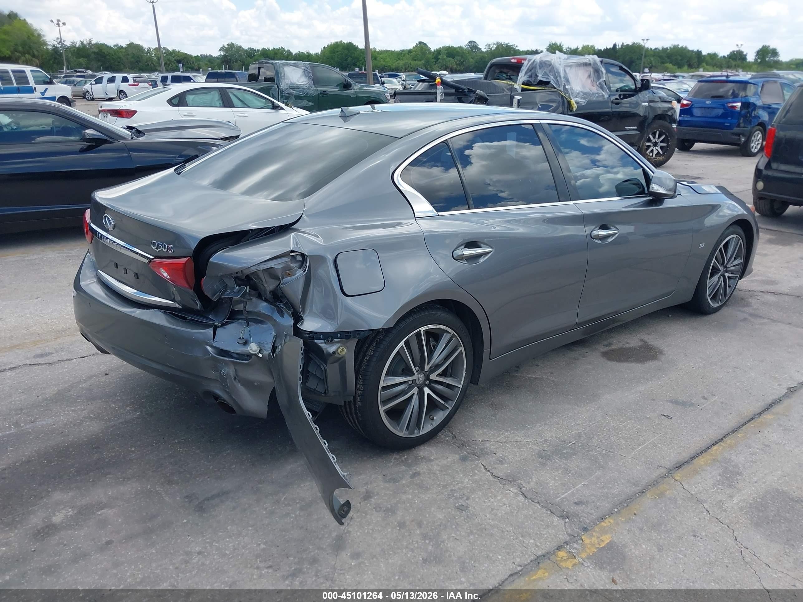 2015 Infiniti Q50 Sport Gray vin: JN1BV7AP0FM353065