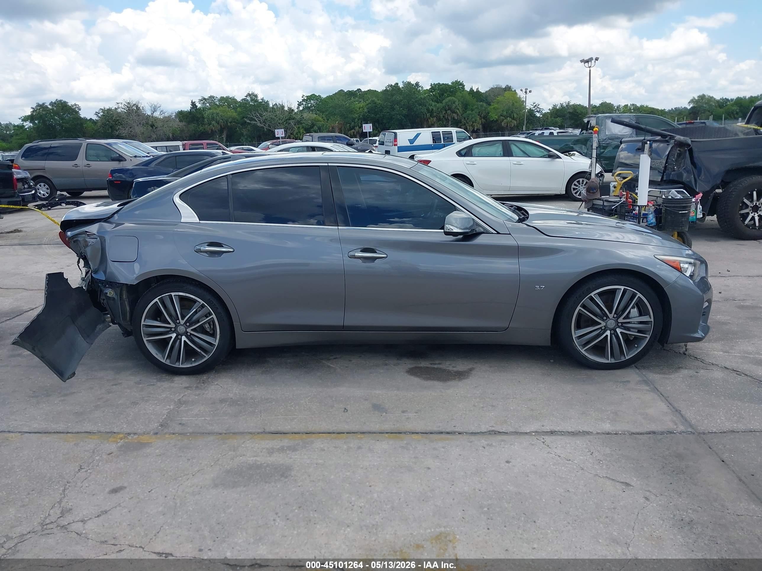 2015 Infiniti Q50 Sport Gray vin: JN1BV7AP0FM353065