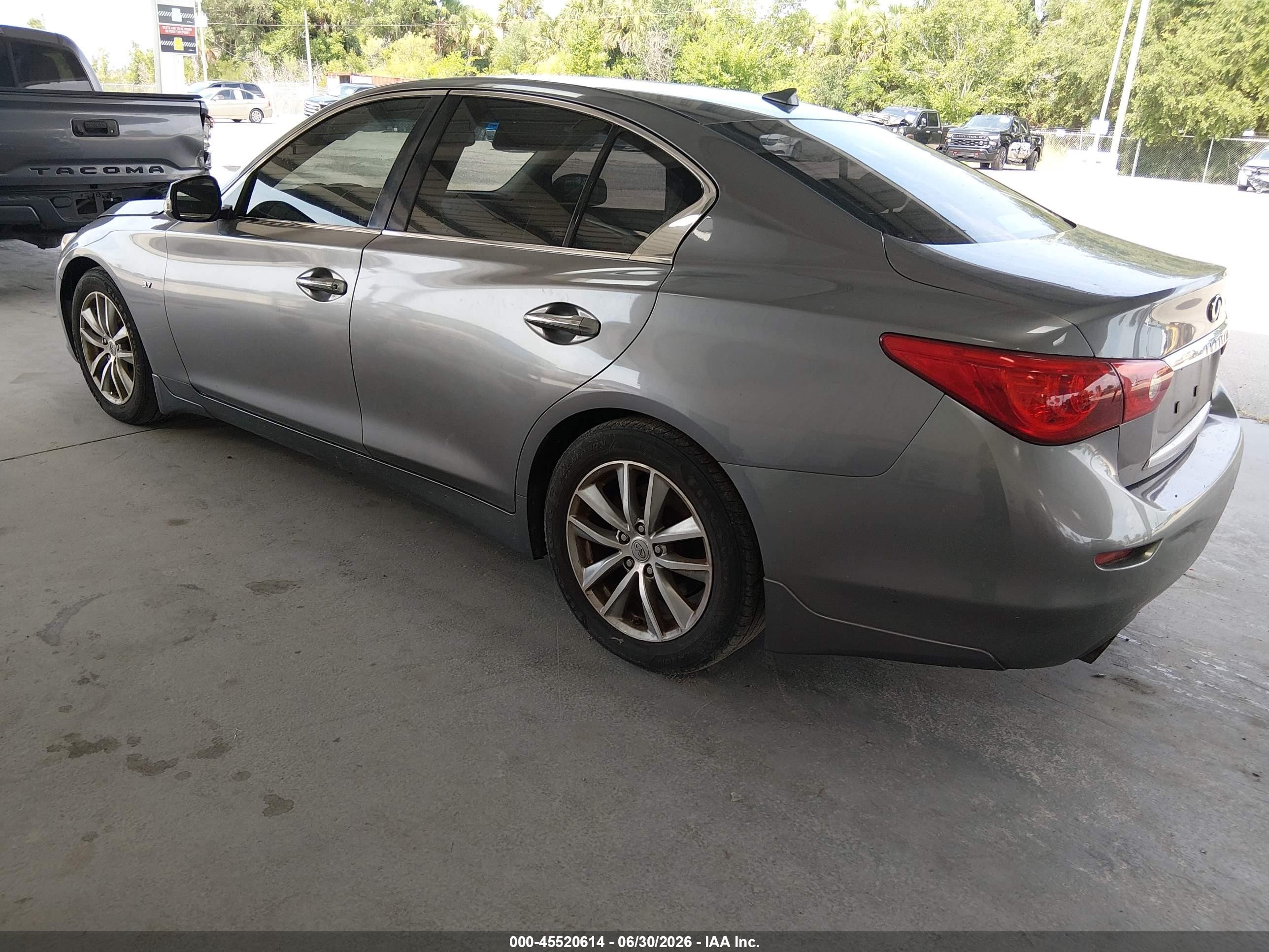 2014 Infiniti Q50 Premium Gray vin: JN1BV7AP1EM677415