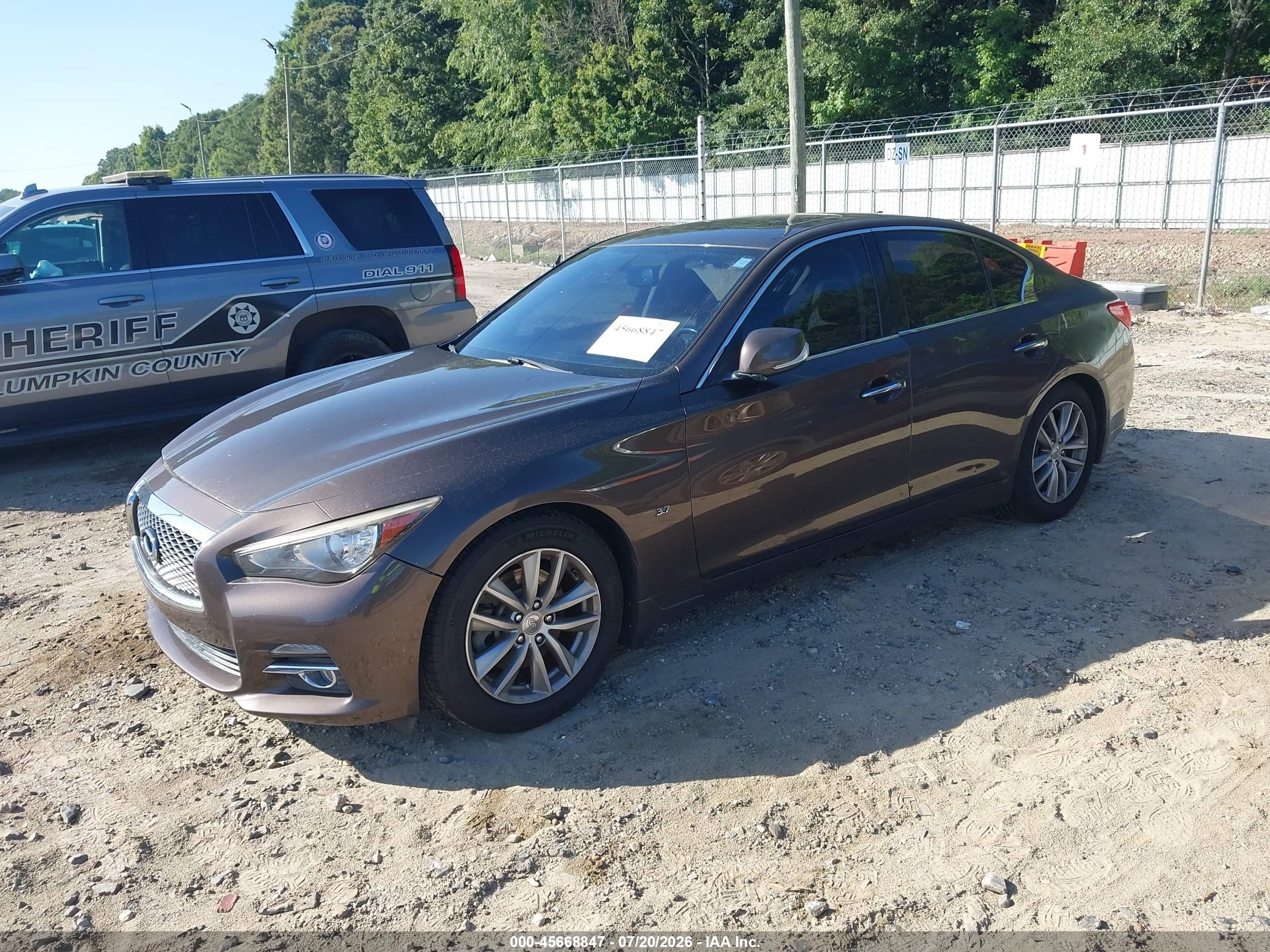 2014 Infiniti Q50 Premium Gray vin: JN1BV7AP1EM680623
