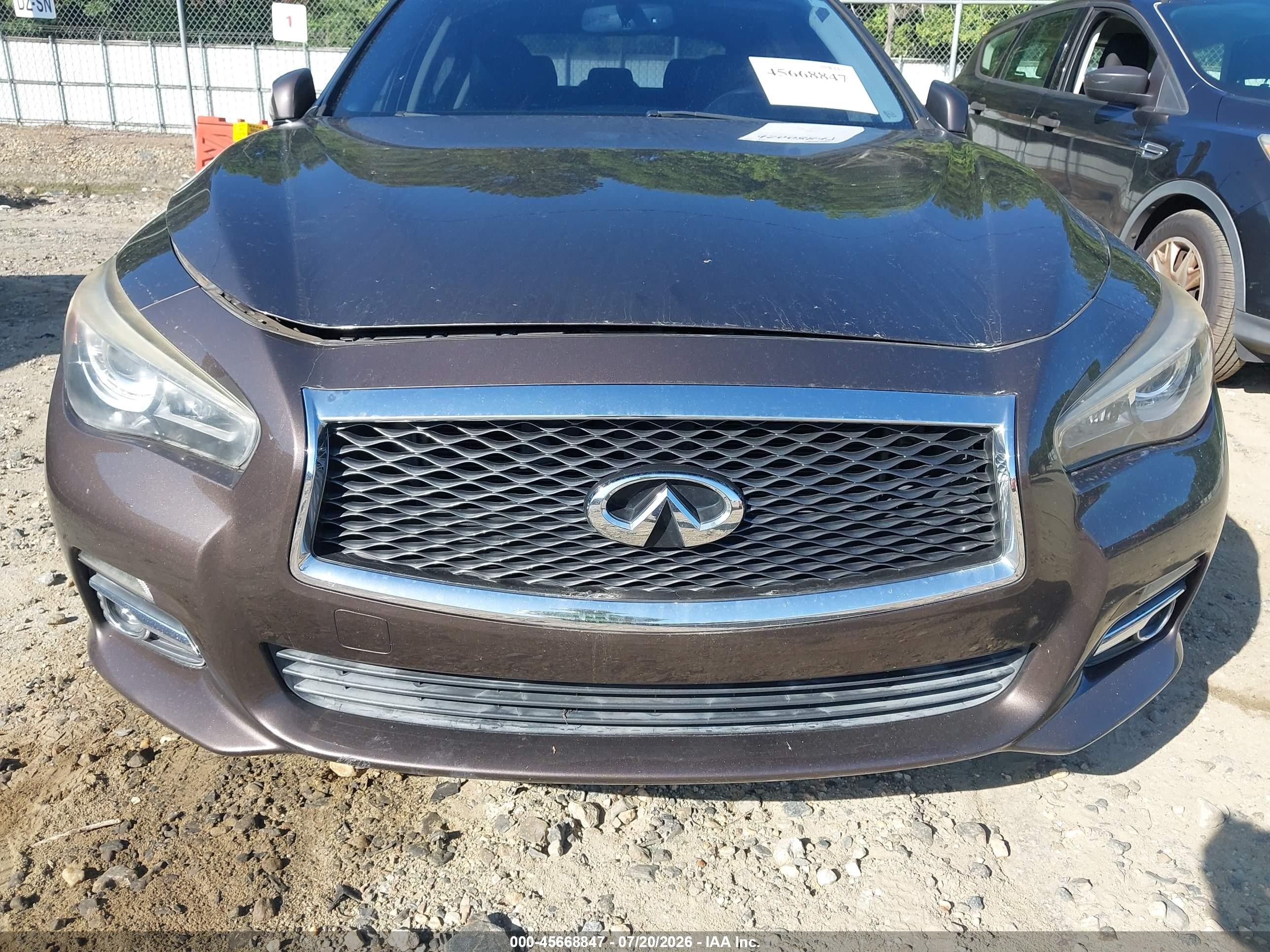 2014 Infiniti Q50 Premium Gray vin: JN1BV7AP1EM680623