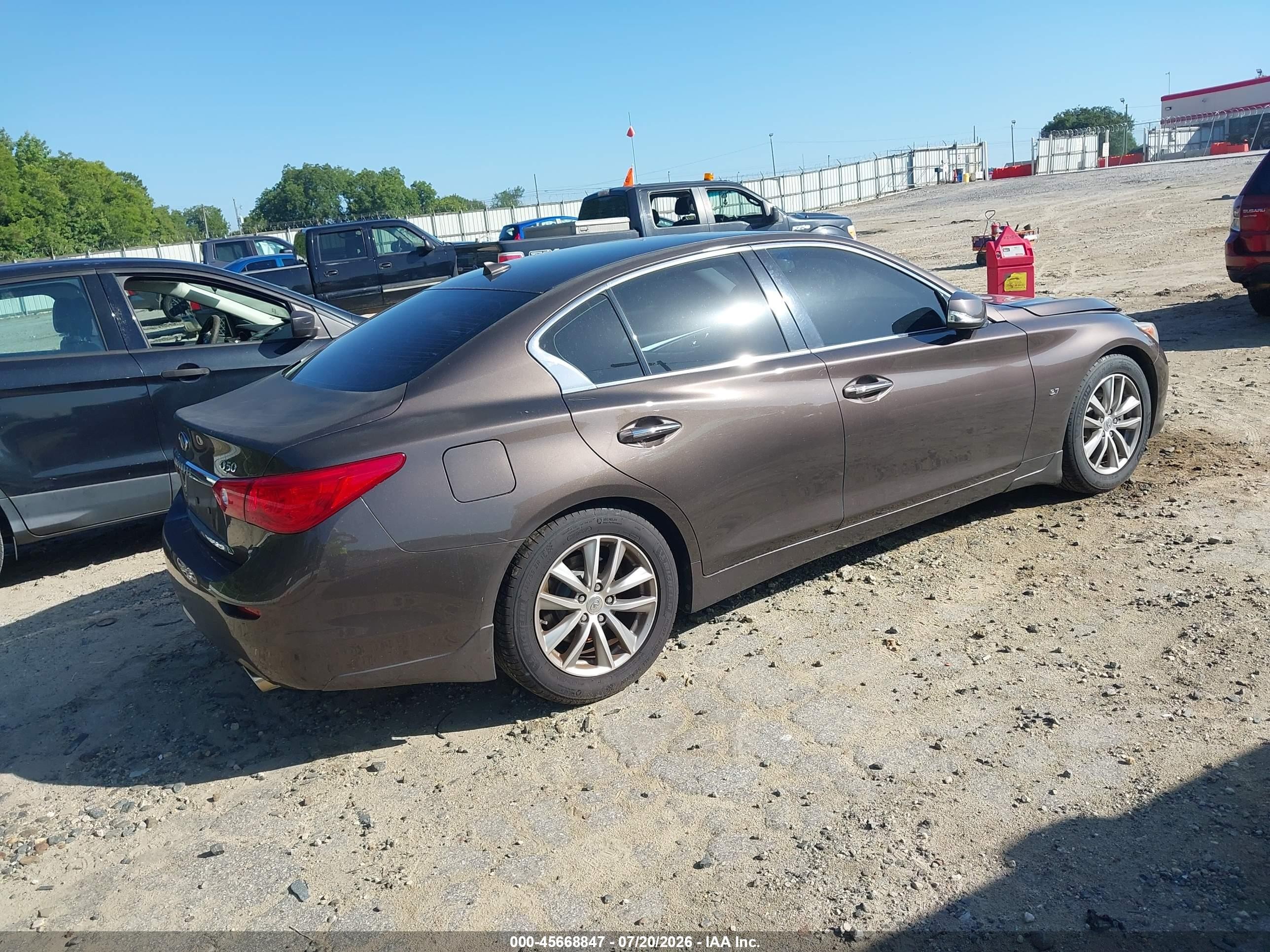 2014 Infiniti Q50 Premium Gray vin: JN1BV7AP1EM680623