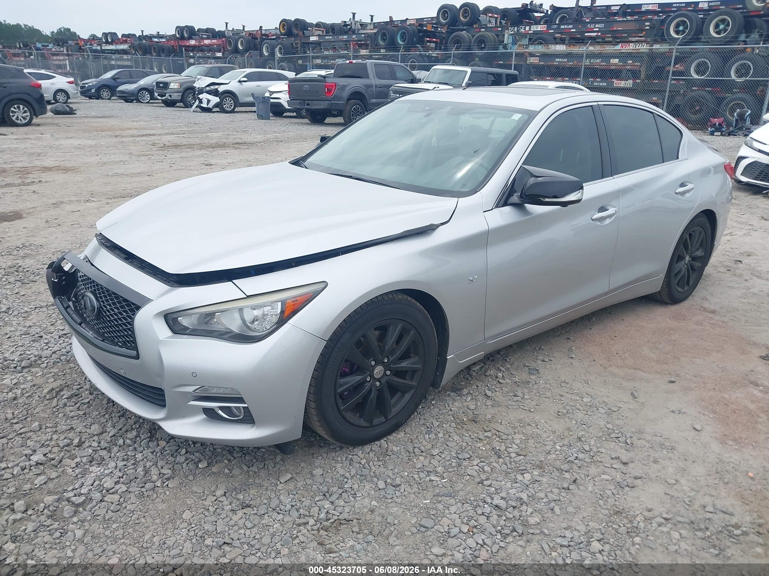 2014 Infiniti Q50 Premium Silver vin: JN1BV7AP1EM685269