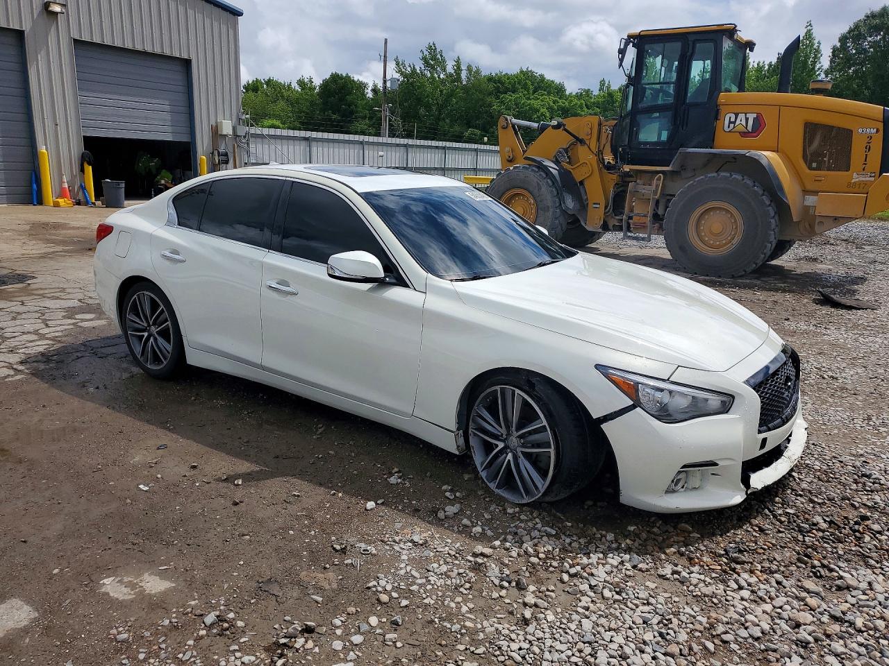 2014 Infiniti Q50 Premium White vin: JN1BV7AP1EM686082