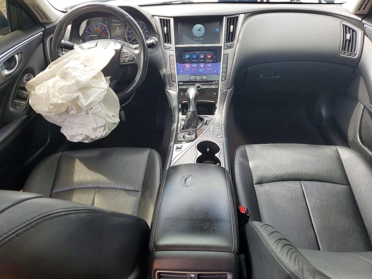 2014 Infiniti Q50 Premium White vin: JN1BV7AP1EM686082