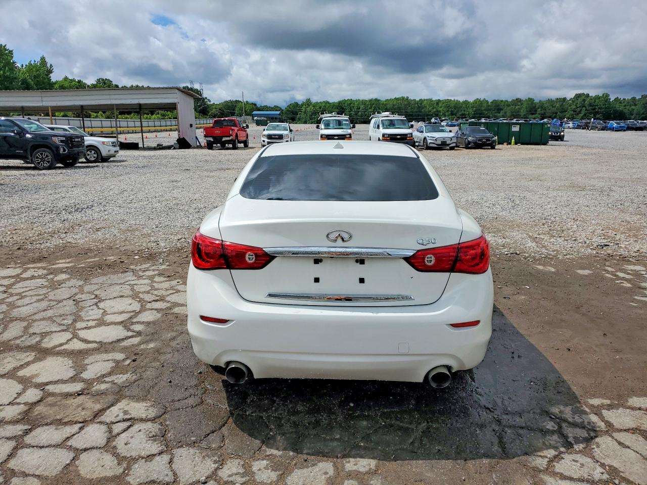 2014 Infiniti Q50 Premium White vin: JN1BV7AP1EM686082