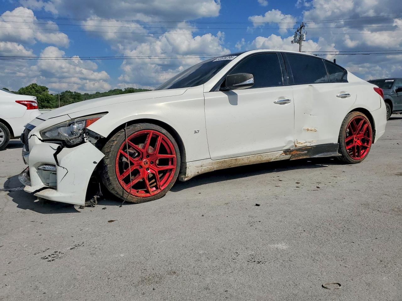 2014 Infiniti Q50 Base Белый vin: JN1BV7AP1EM692707