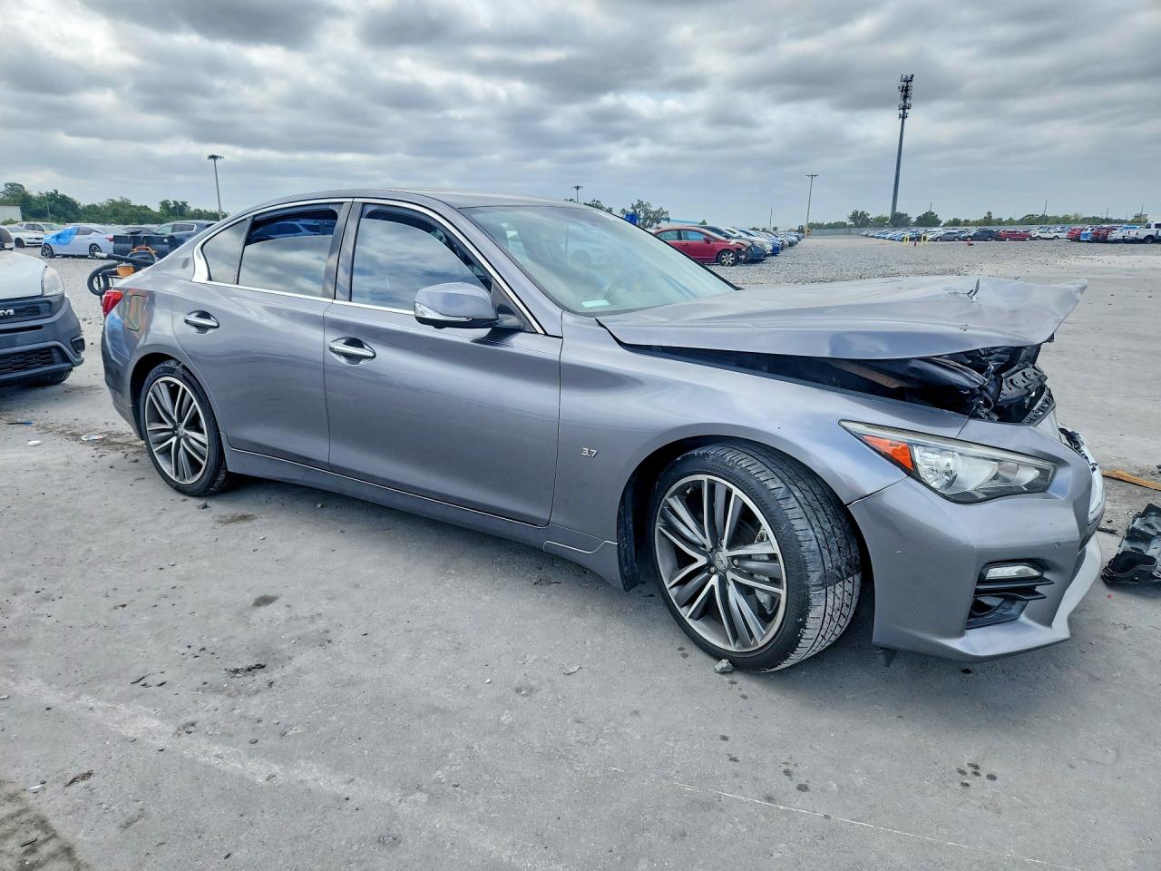 2015 Infiniti Q50 Sport Gray vin: JN1BV7AP1FM336582