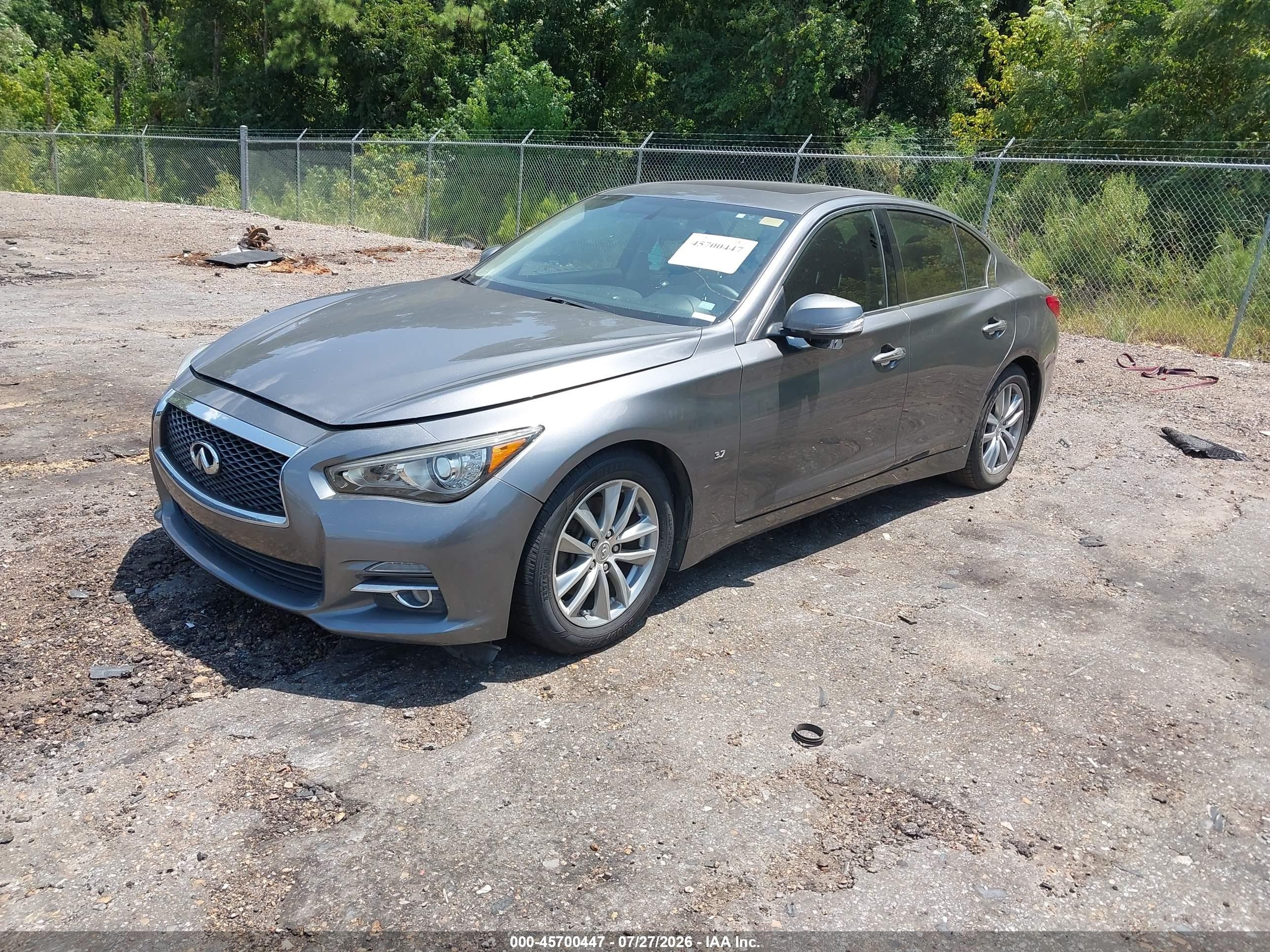 2015 Infiniti Q50 Premium Gray vin: JN1BV7AP1FM339109