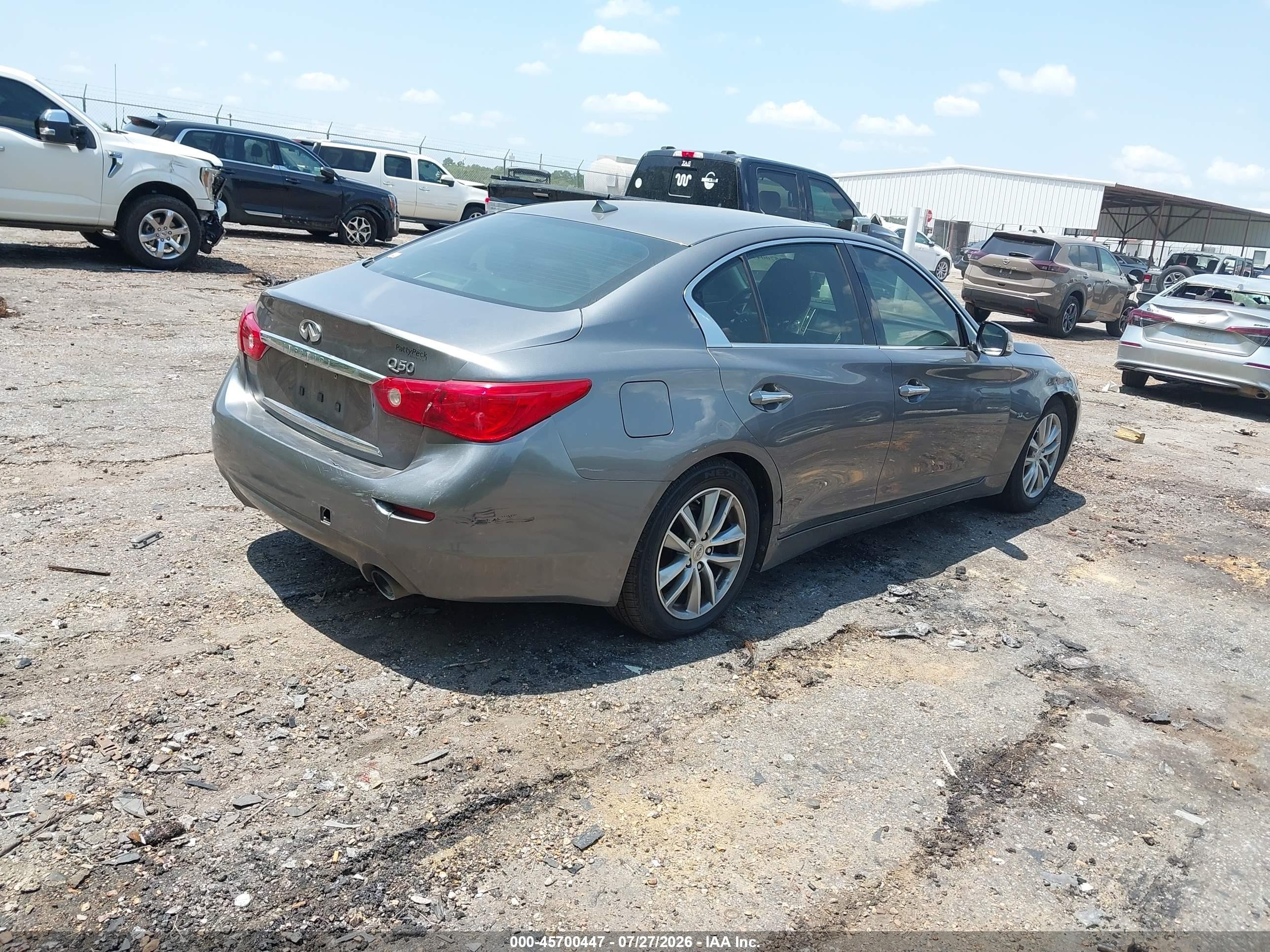 2015 Infiniti Q50 Premium Gray vin: JN1BV7AP1FM339109