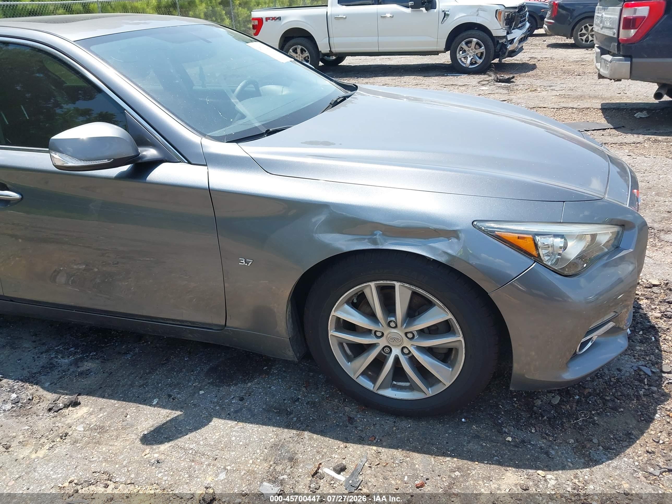 2015 Infiniti Q50 Premium Gray vin: JN1BV7AP1FM339109