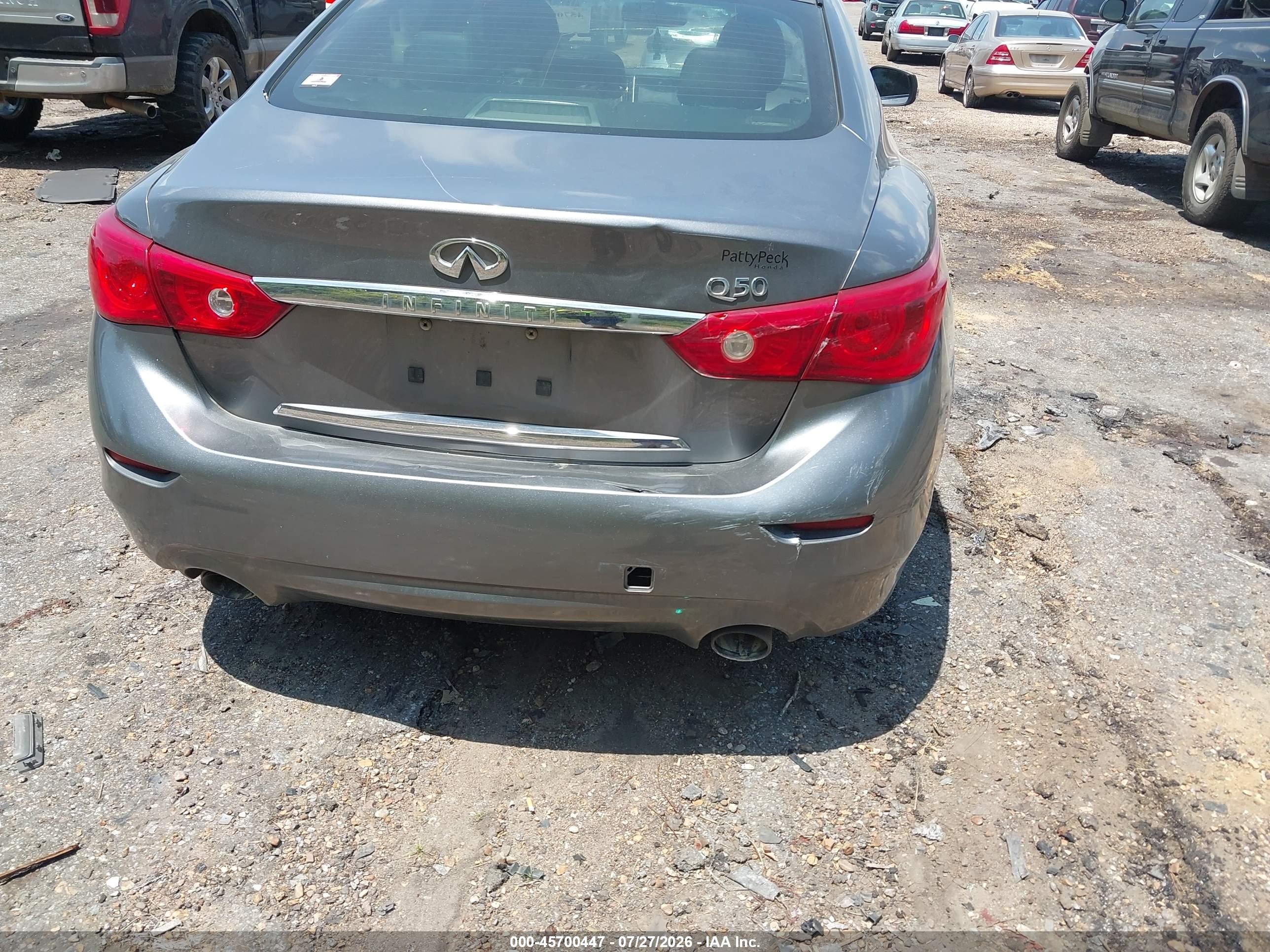 2015 Infiniti Q50 Premium Gray vin: JN1BV7AP1FM339109