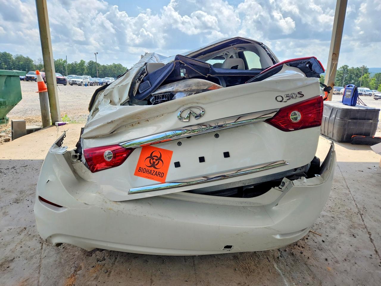 2015 Infiniti Q50 Sport White vin: JN1BV7AP1FM349901
