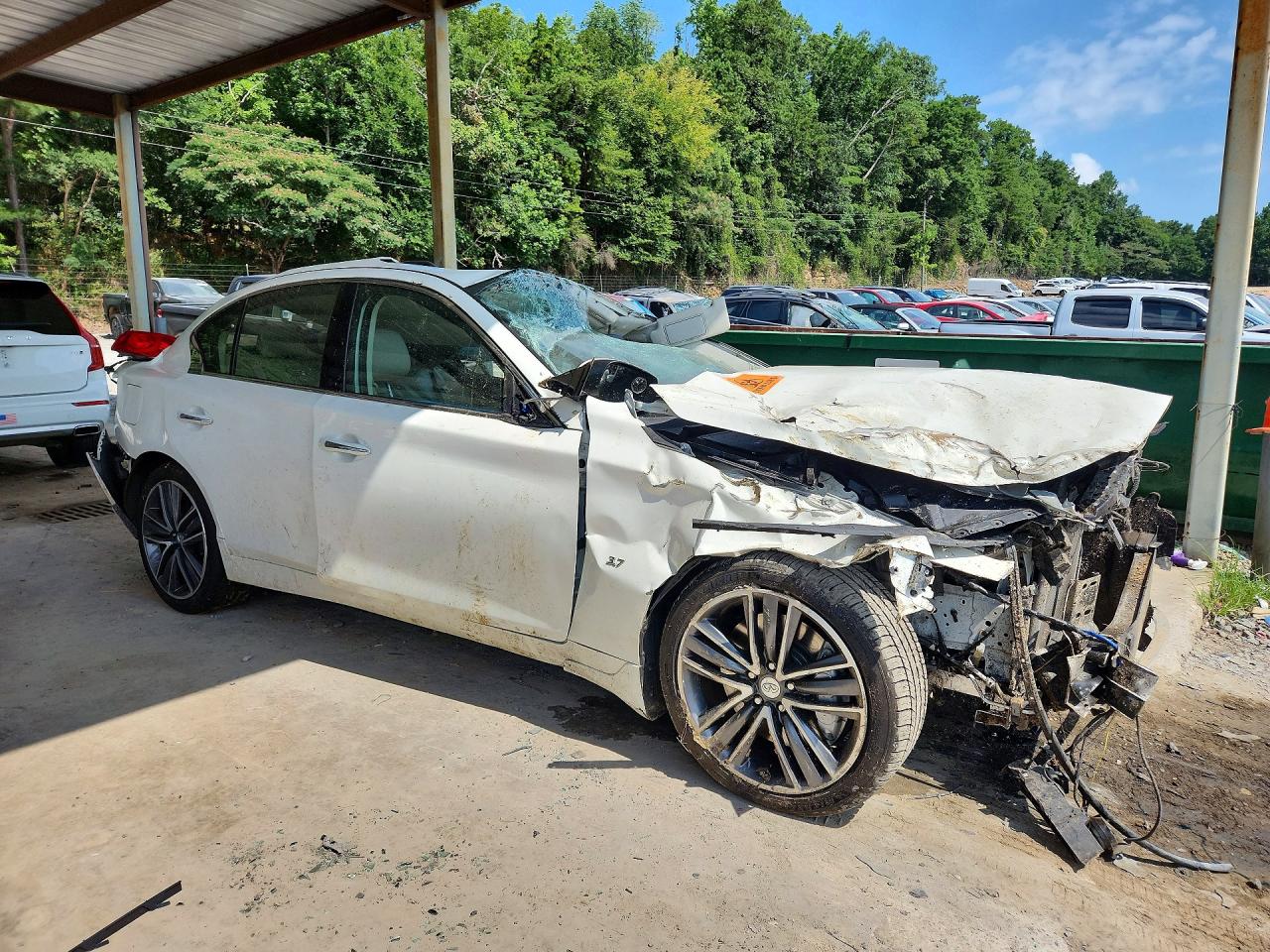 2015 Infiniti Q50 Sport White vin: JN1BV7AP1FM349901