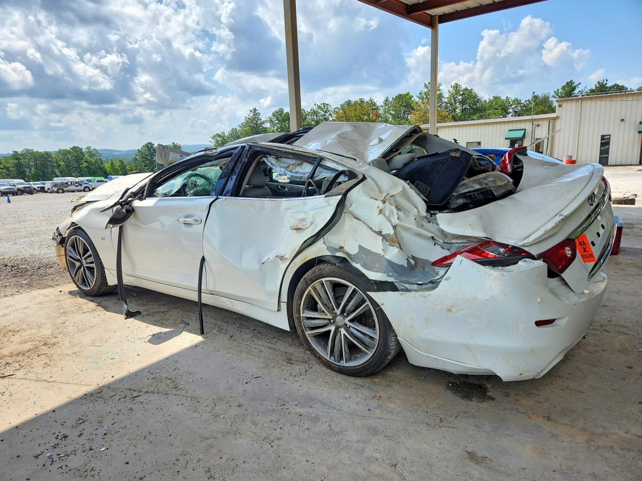 2015 Infiniti Q50 Sport White vin: JN1BV7AP1FM349901