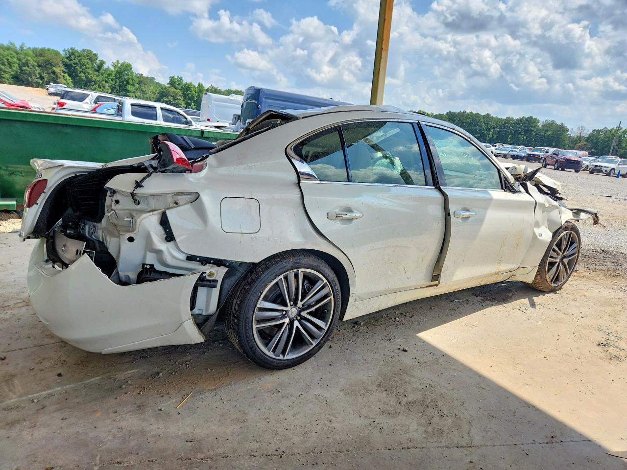 2015 Infiniti Q50 Sport White vin: JN1BV7AP1FM349901