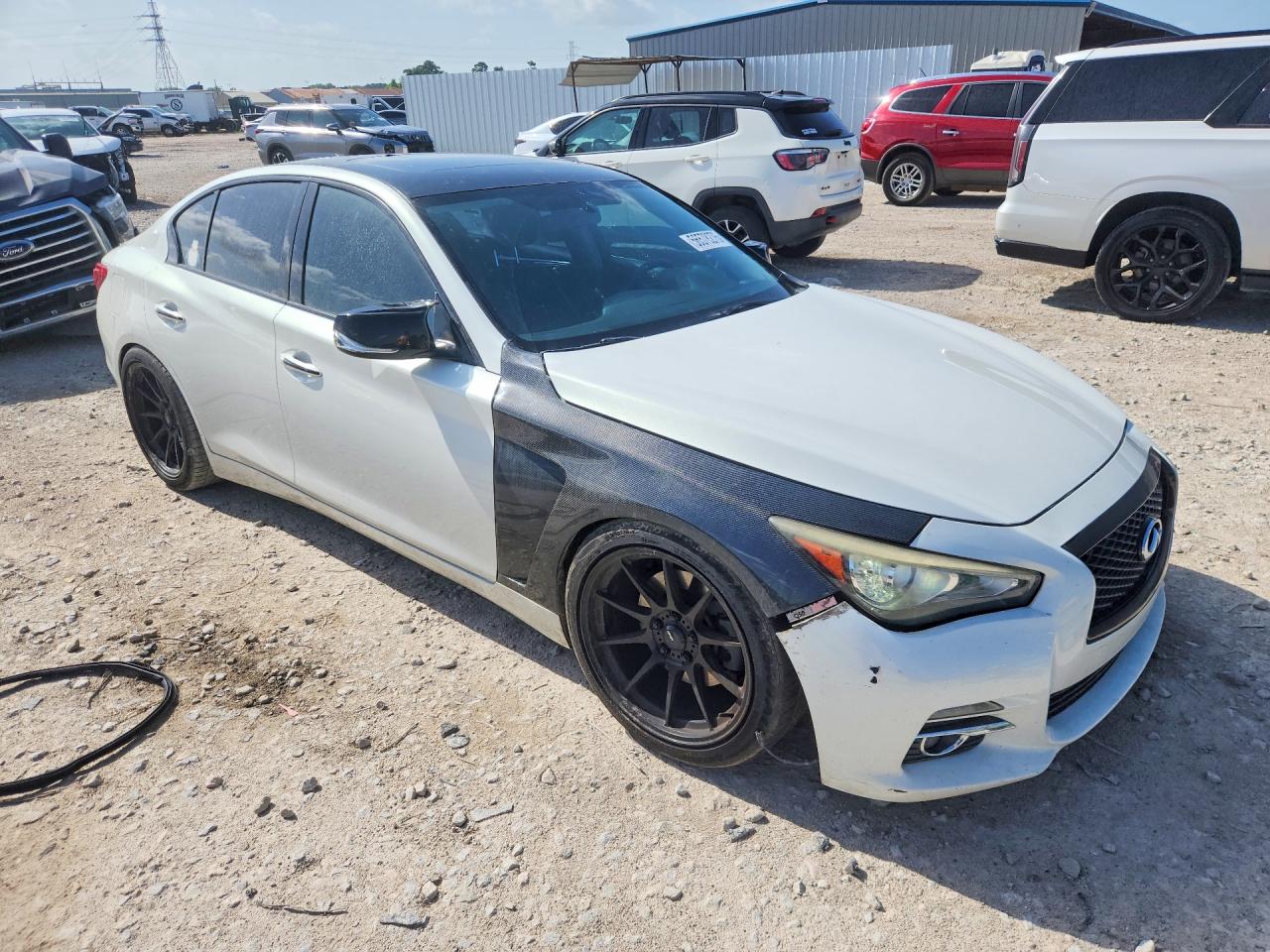 2015 Infiniti Q50 Base White vin: JN1BV7AP1FM355519