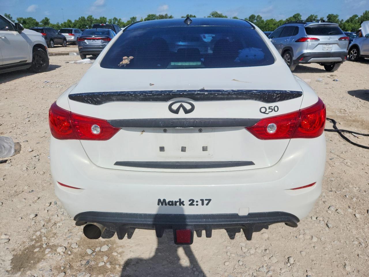 2015 Infiniti Q50 Base White vin: JN1BV7AP1FM355519
