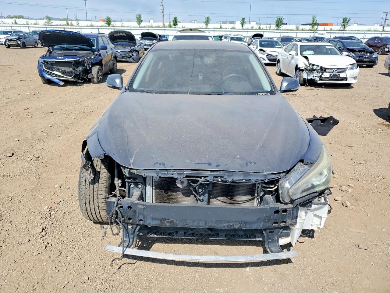 2014 Infiniti Q50 Base Gray vin: JN1BV7AP2EM670196