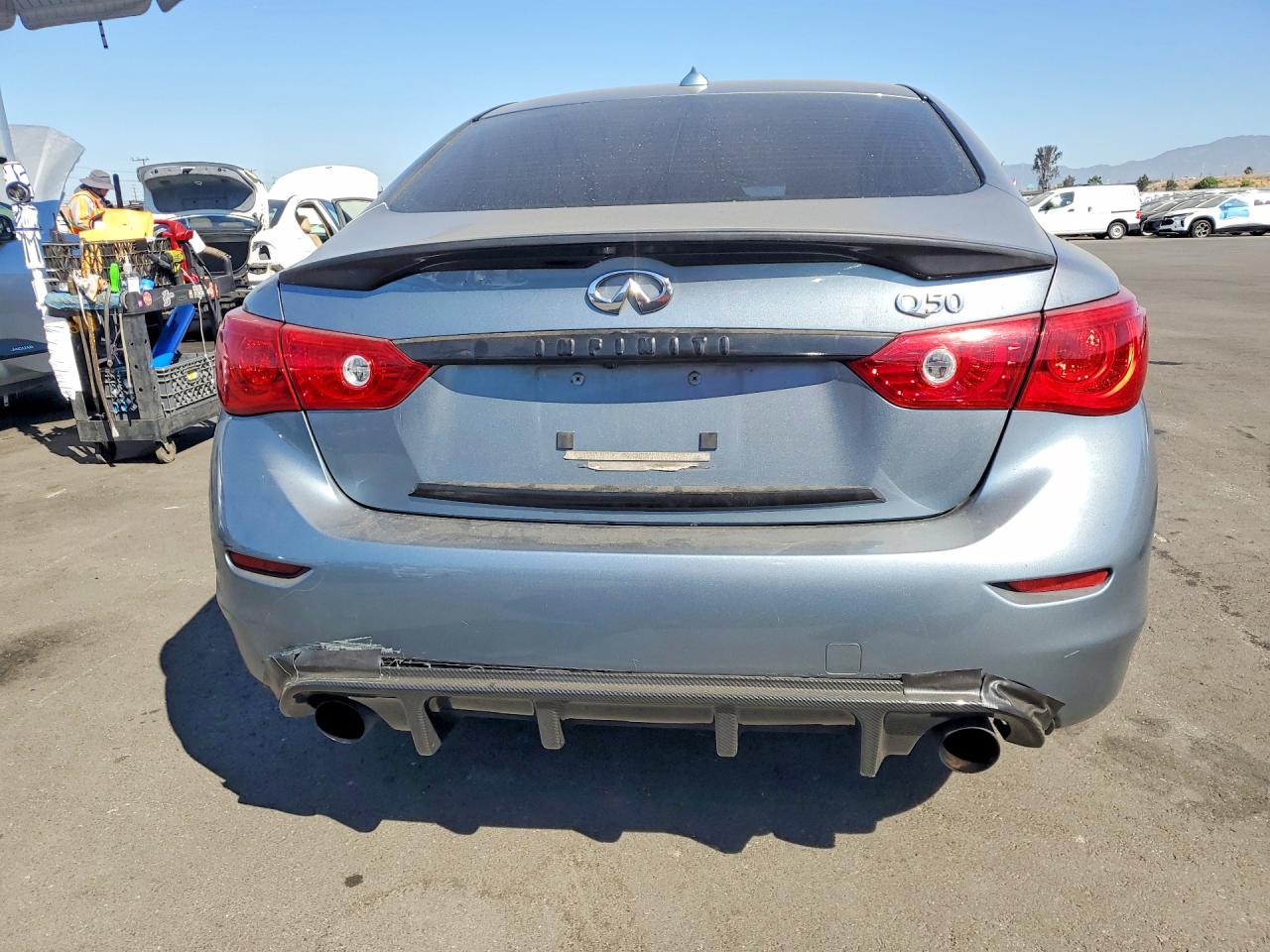 2014 Infiniti Q50 Base Gray vin: JN1BV7AP2EM671400