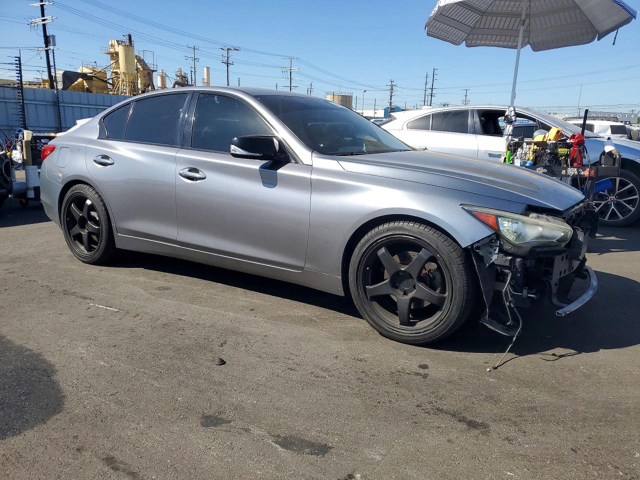 2014 Infiniti Q50 Base Gray vin: JN1BV7AP2EM671400