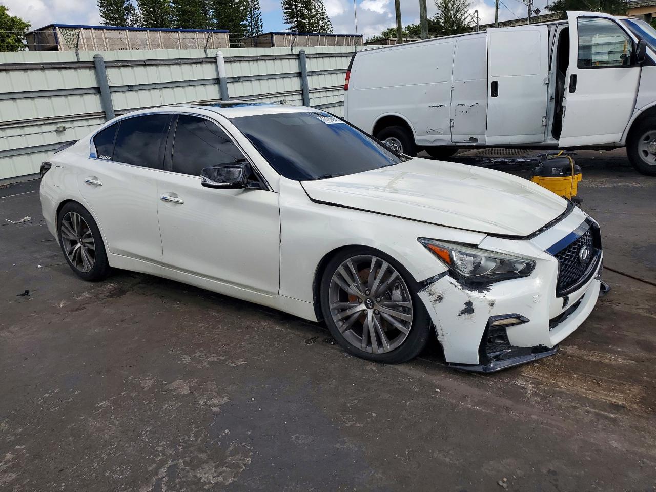 2014 Infiniti Q50 Base White vin: JN1BV7AP2EM671929