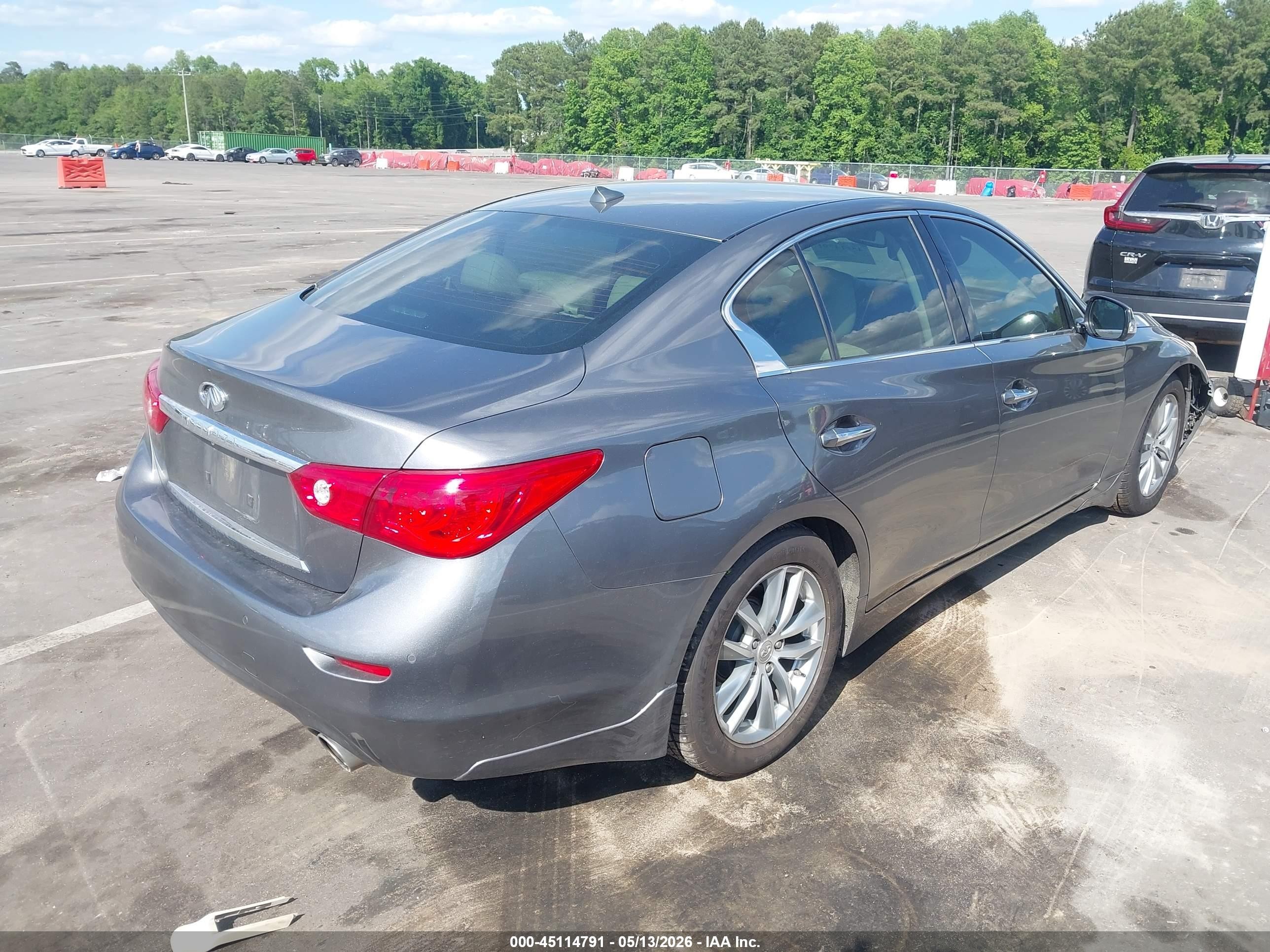 2014 Infiniti Q50 Premium Gray vin: JN1BV7AP2EM676726