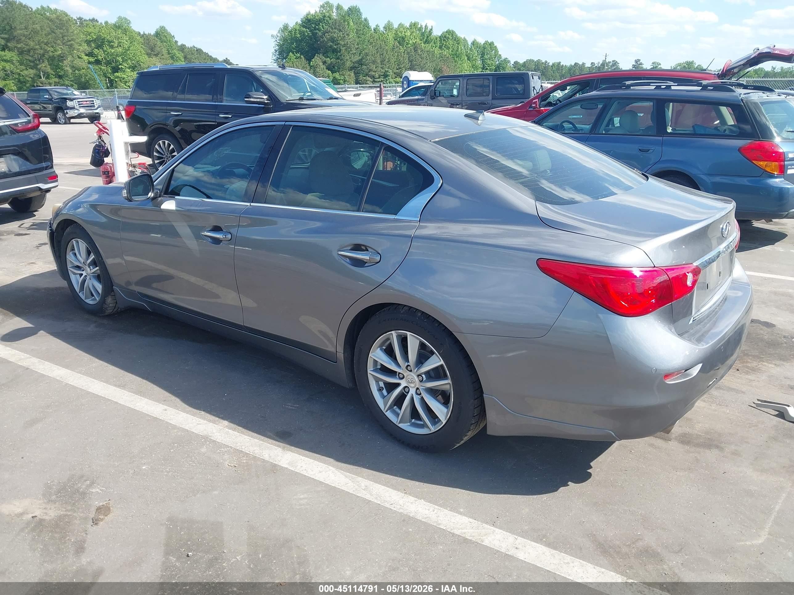 2014 Infiniti Q50 Premium Gray vin: JN1BV7AP2EM676726