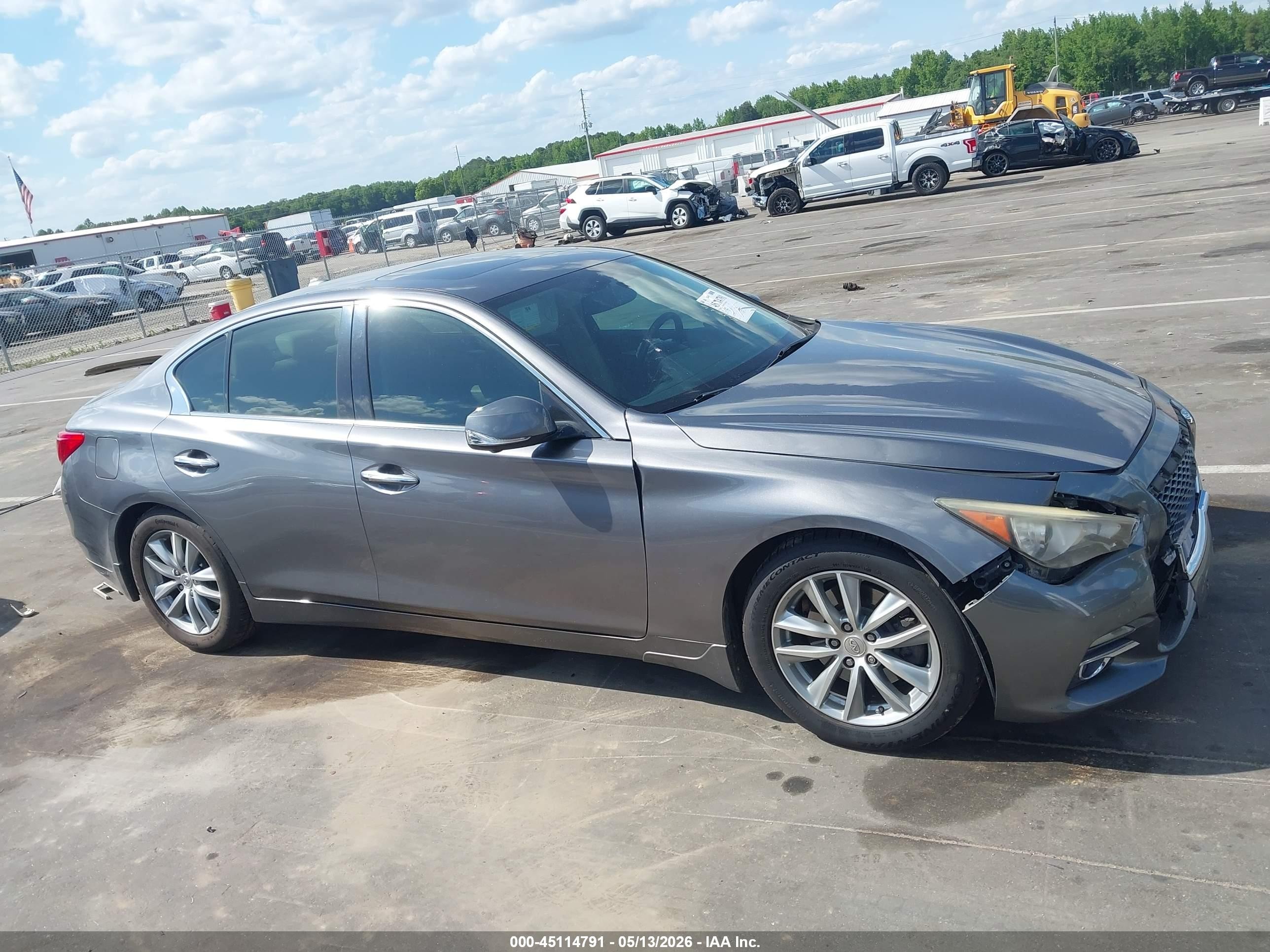 2014 Infiniti Q50 Premium Gray vin: JN1BV7AP2EM676726